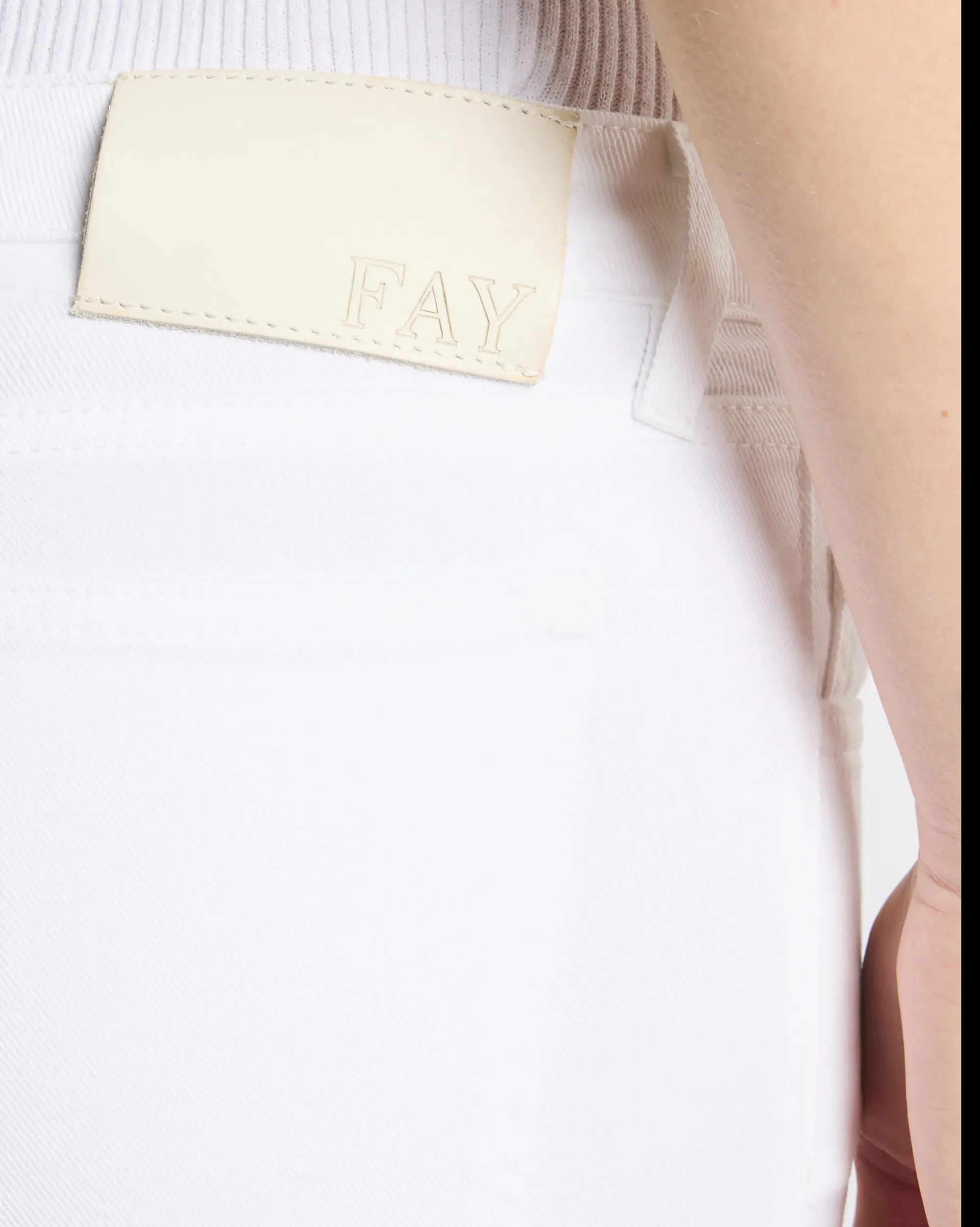 Fay Pantalone 5 Tasche Skinny Bianco Ntw8252505Tqvrb001 171227