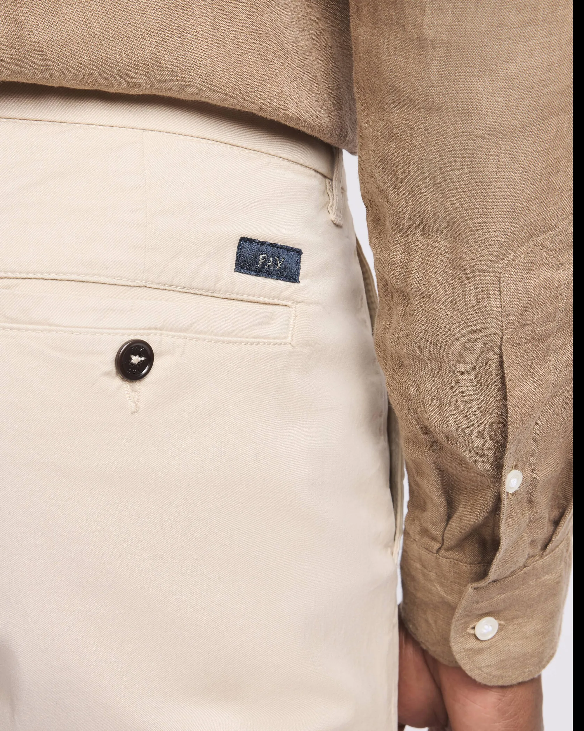 Fay B'Classic Capri Pants' Beige Ntm8652187Tgurc205 171216