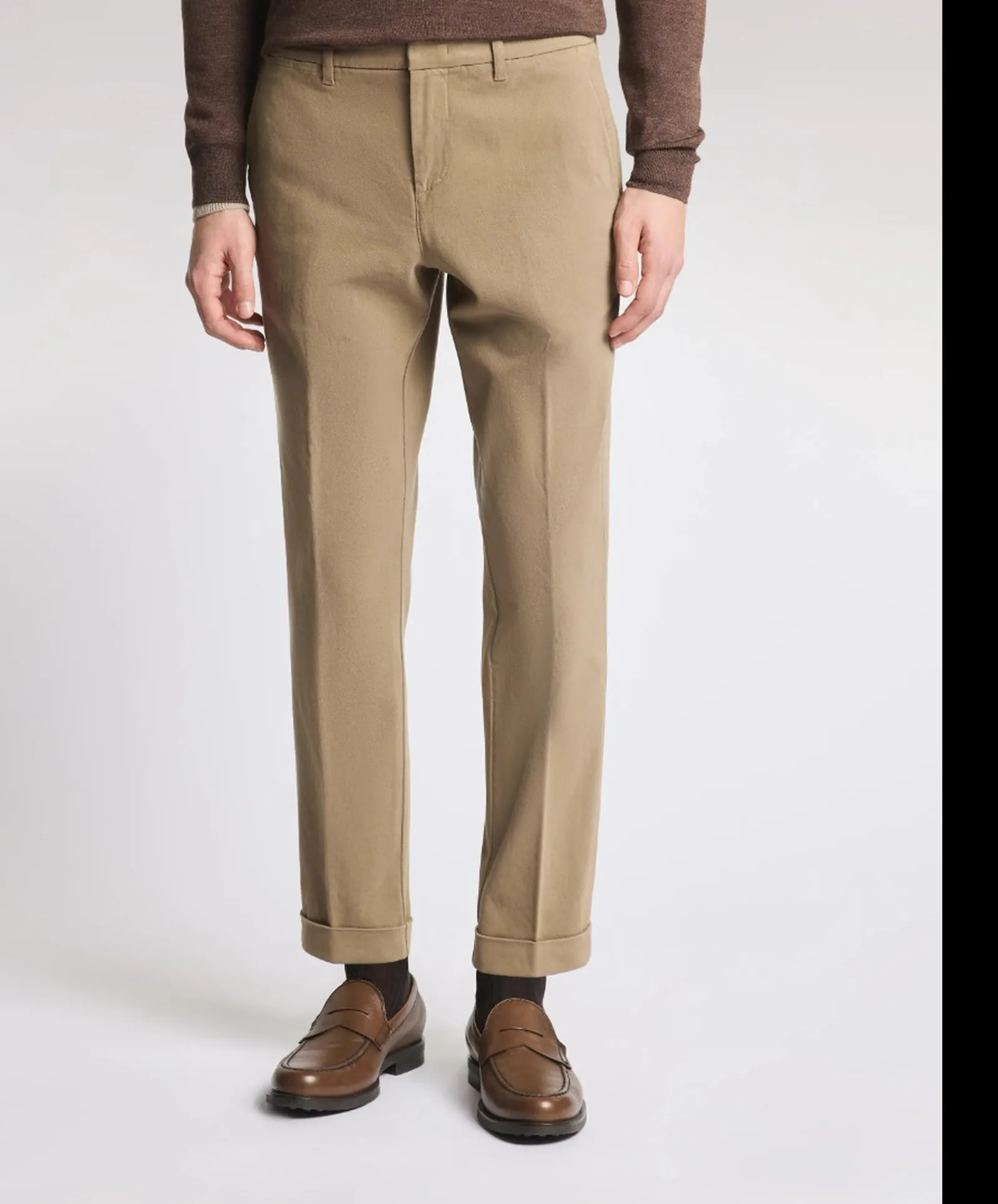 Fay Pantalone Slim Fir In Twill Di Cotone Beige Ntm8653187Twmuc408 190745
