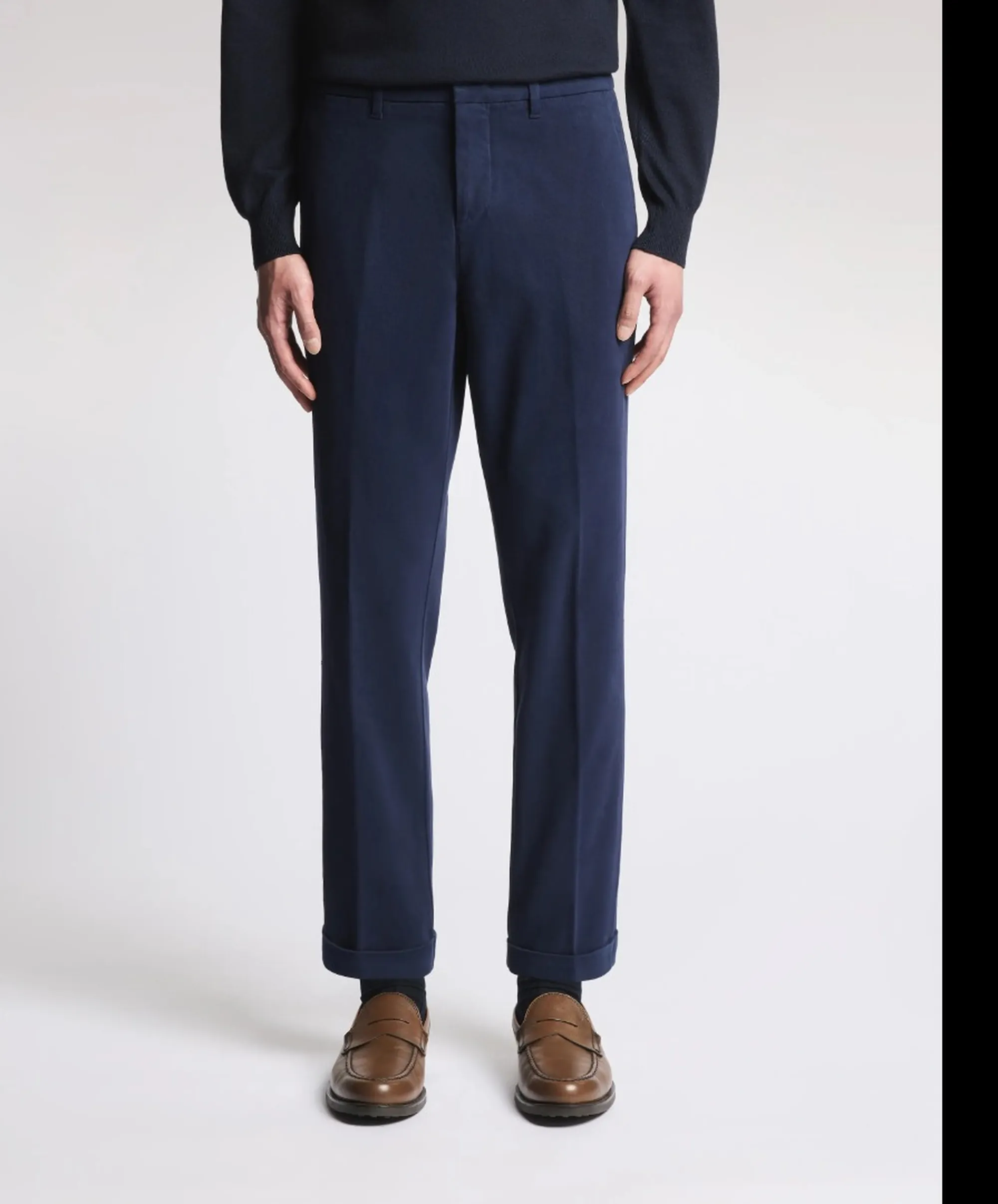 Fay B'Slim Fit Cotton Twill Trousers' Blu Ntm8653187Twmuu824 190750