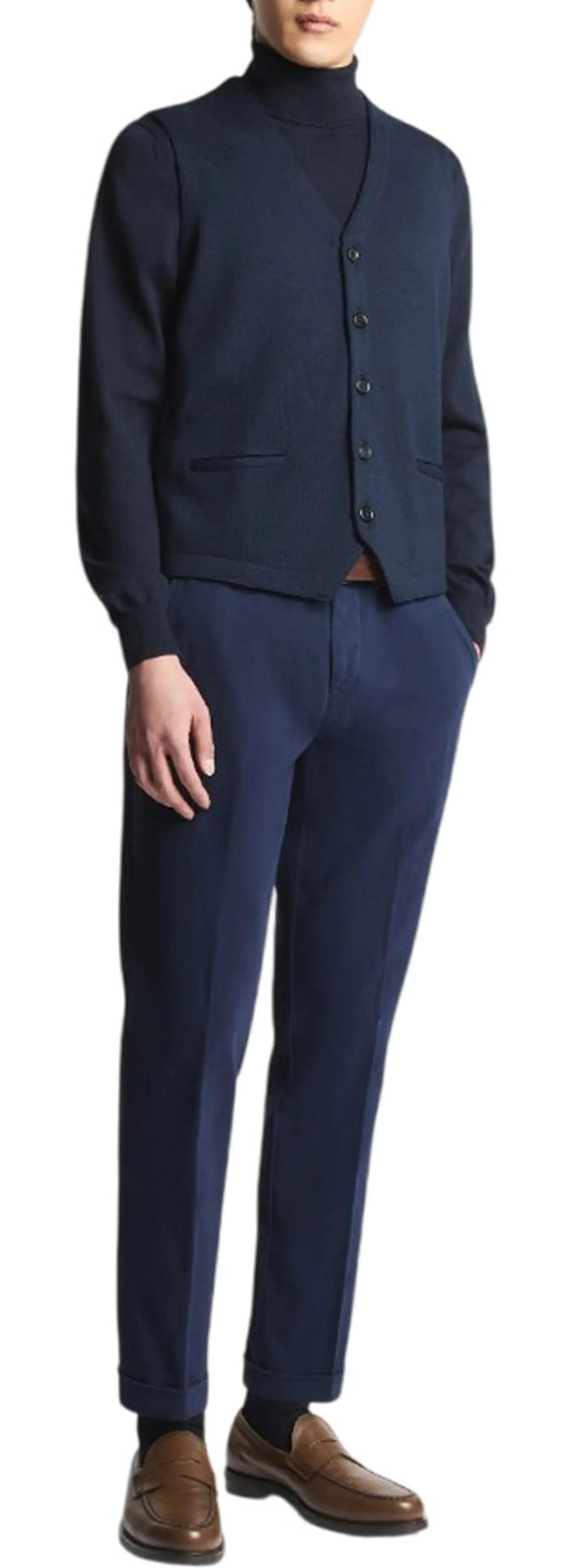 Fay B'Slim Fit Cotton Twill Trousers' Blu Ntm8653187Twmuu824 191590