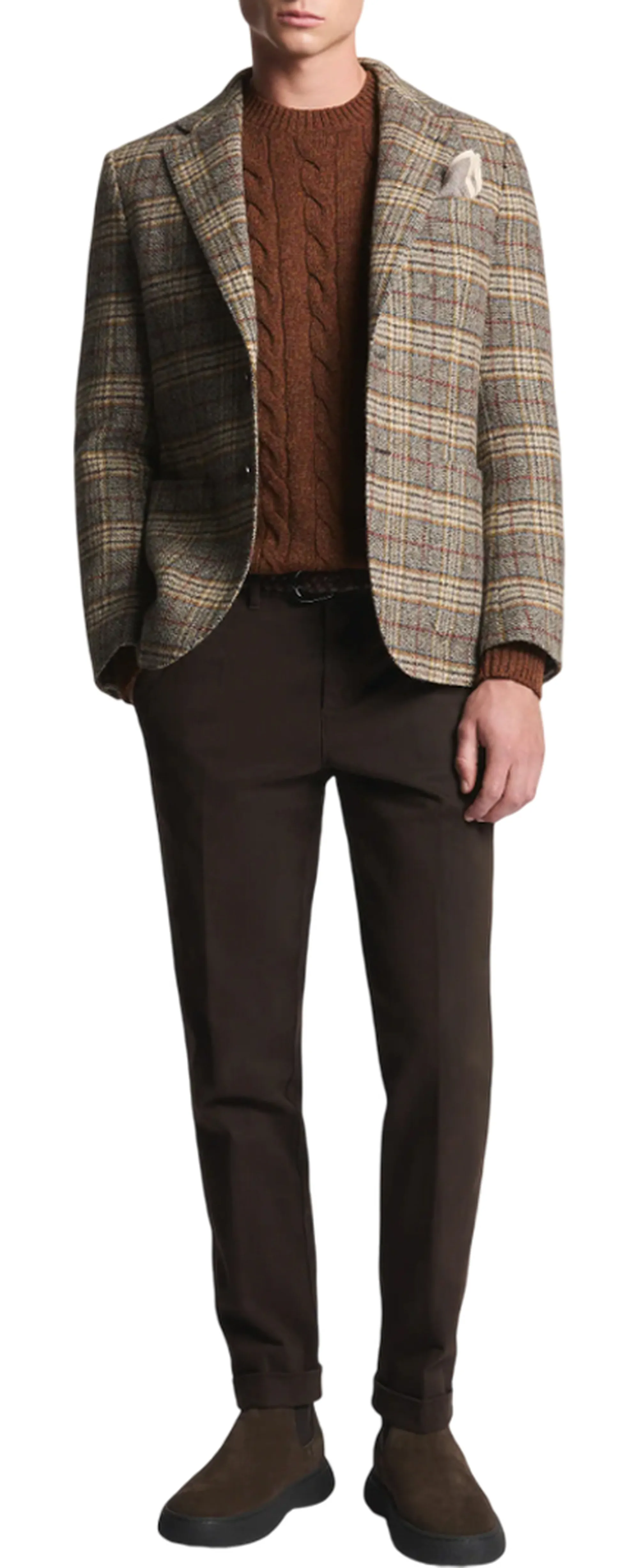 Fay Pantalone Slim In Gabardine Marrone Ntm8651187Tqggs815 154349