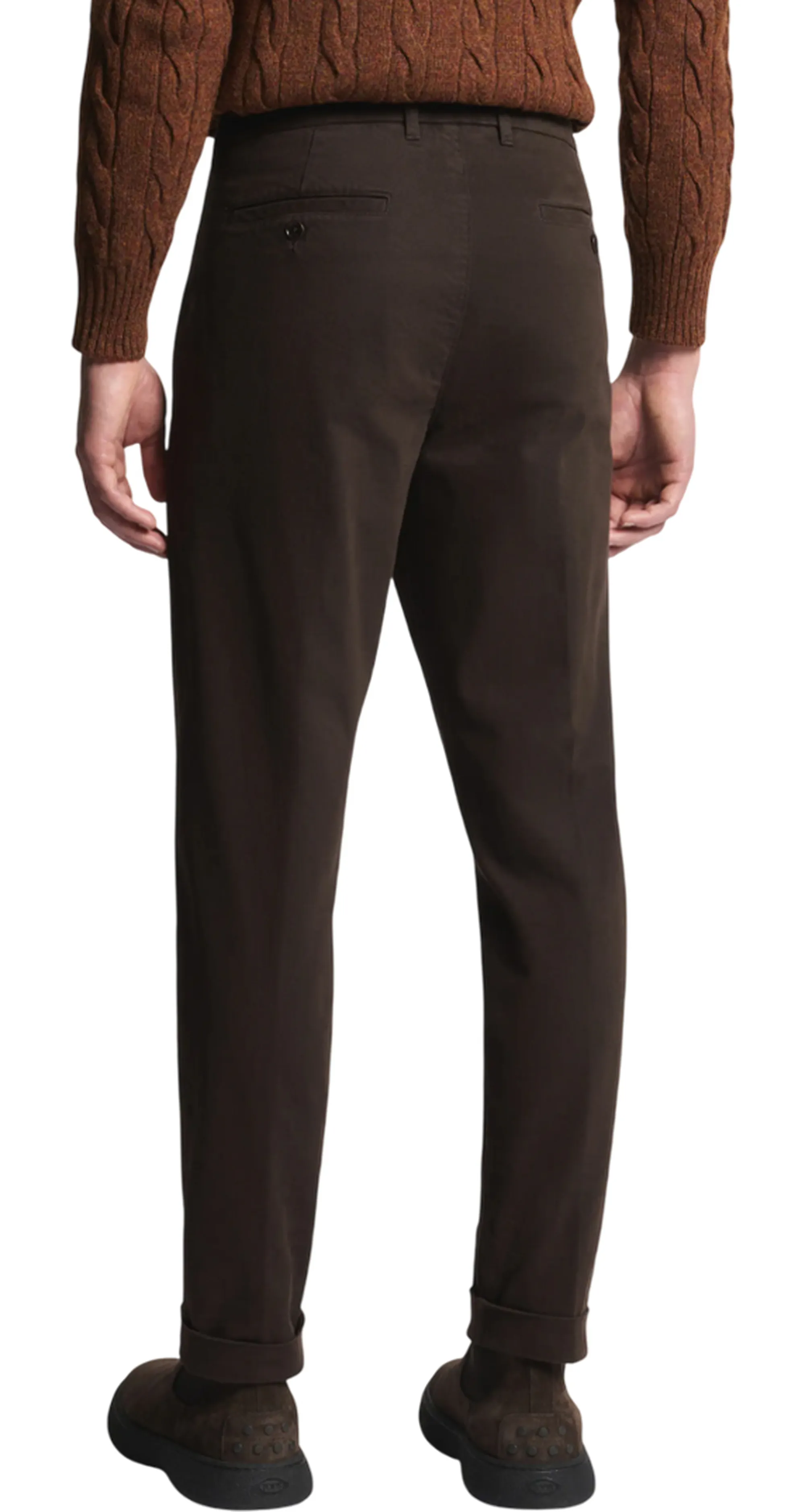 Fay Pantalone Slim In Gabardine Marrone Ntm8651187Tqggs815 154350