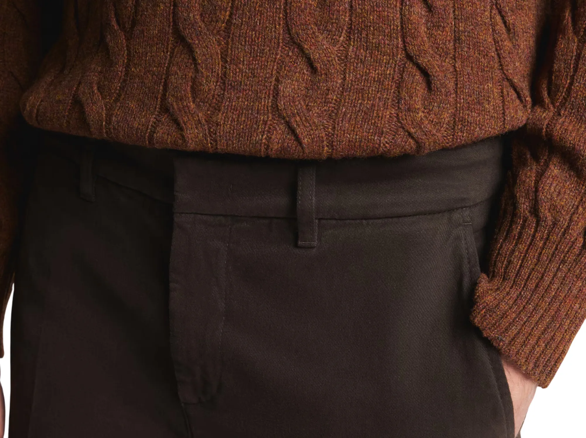 Fay Pantalone Slim In Gabardine Marrone Ntm8651187Tqggs815 154352