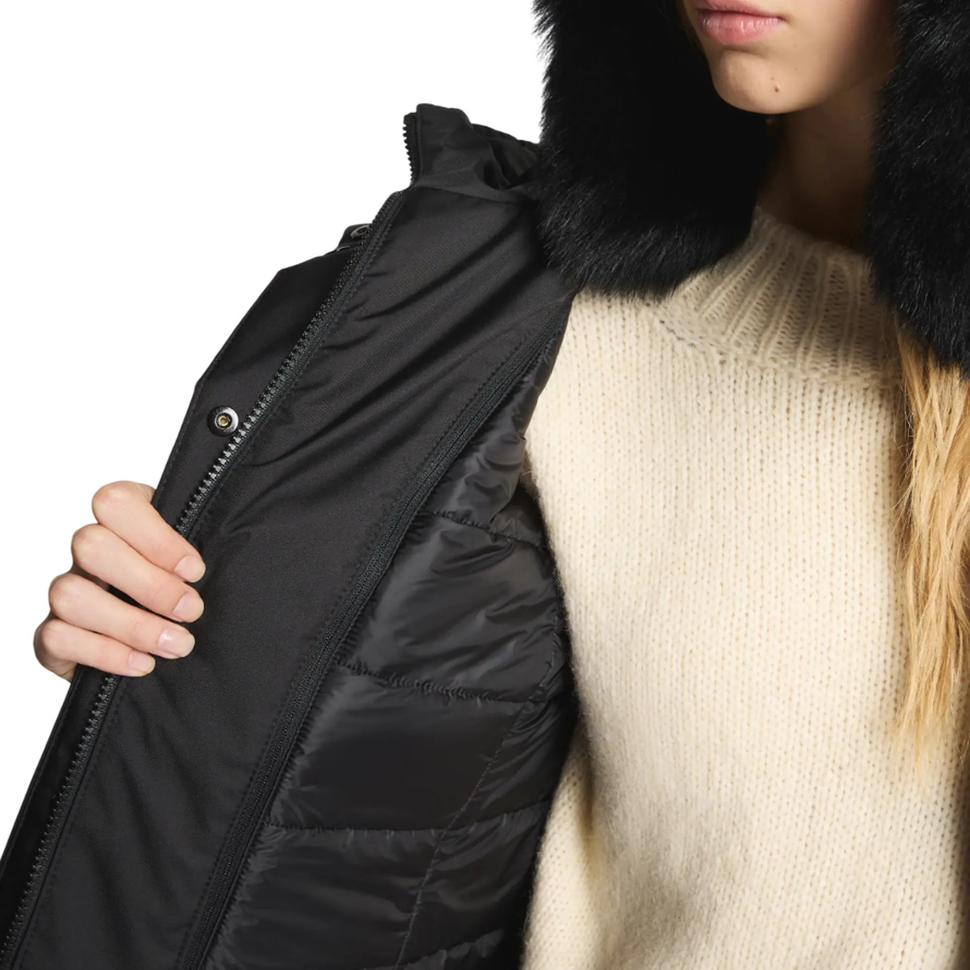 Fay Parka Toggle In Gabardine Tecnico Nero Naw59513830Zxeb999 157430