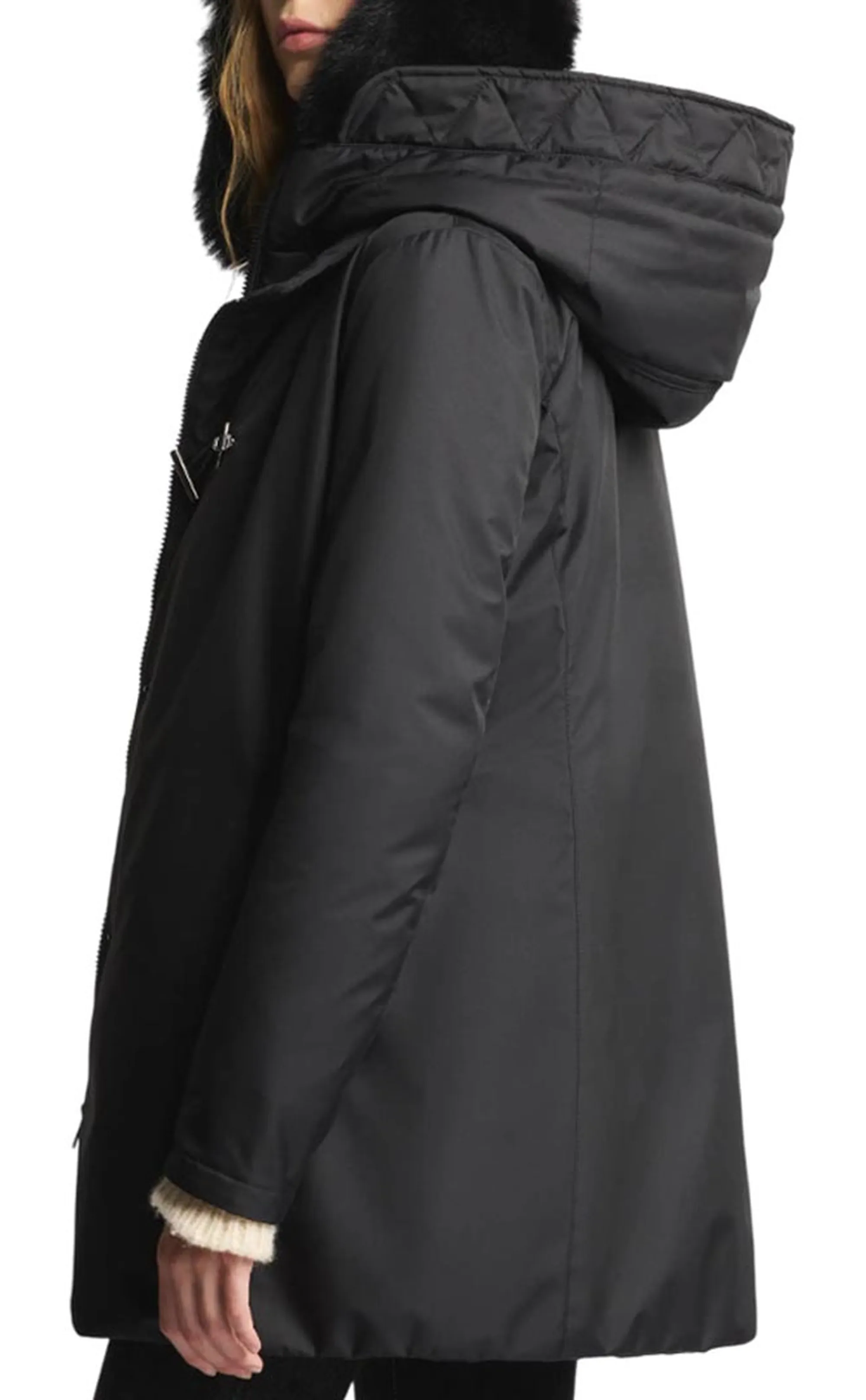 Fay Parka Toggle In Gabardine Tecnico Nero Naw59513830Zxeb999 160842