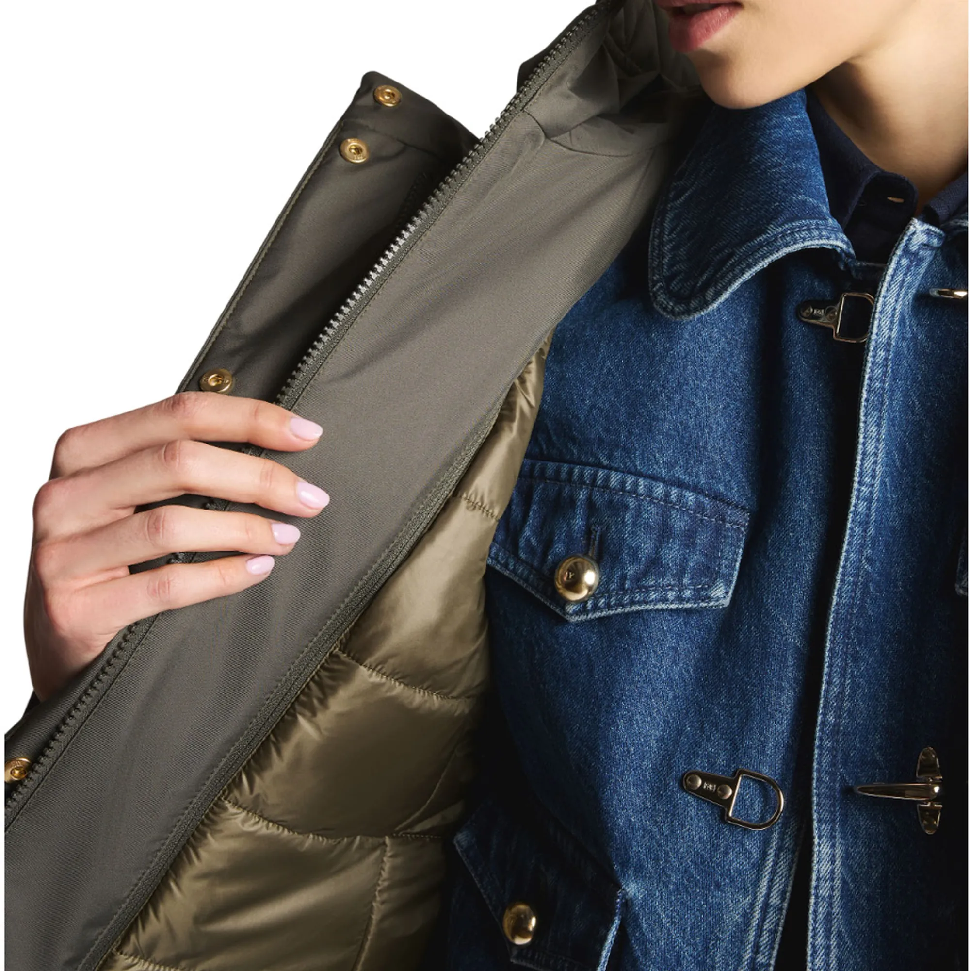 Fay Parka Toggle In Gabardine Tecnico Verde Naw59513830Zxev805 157437