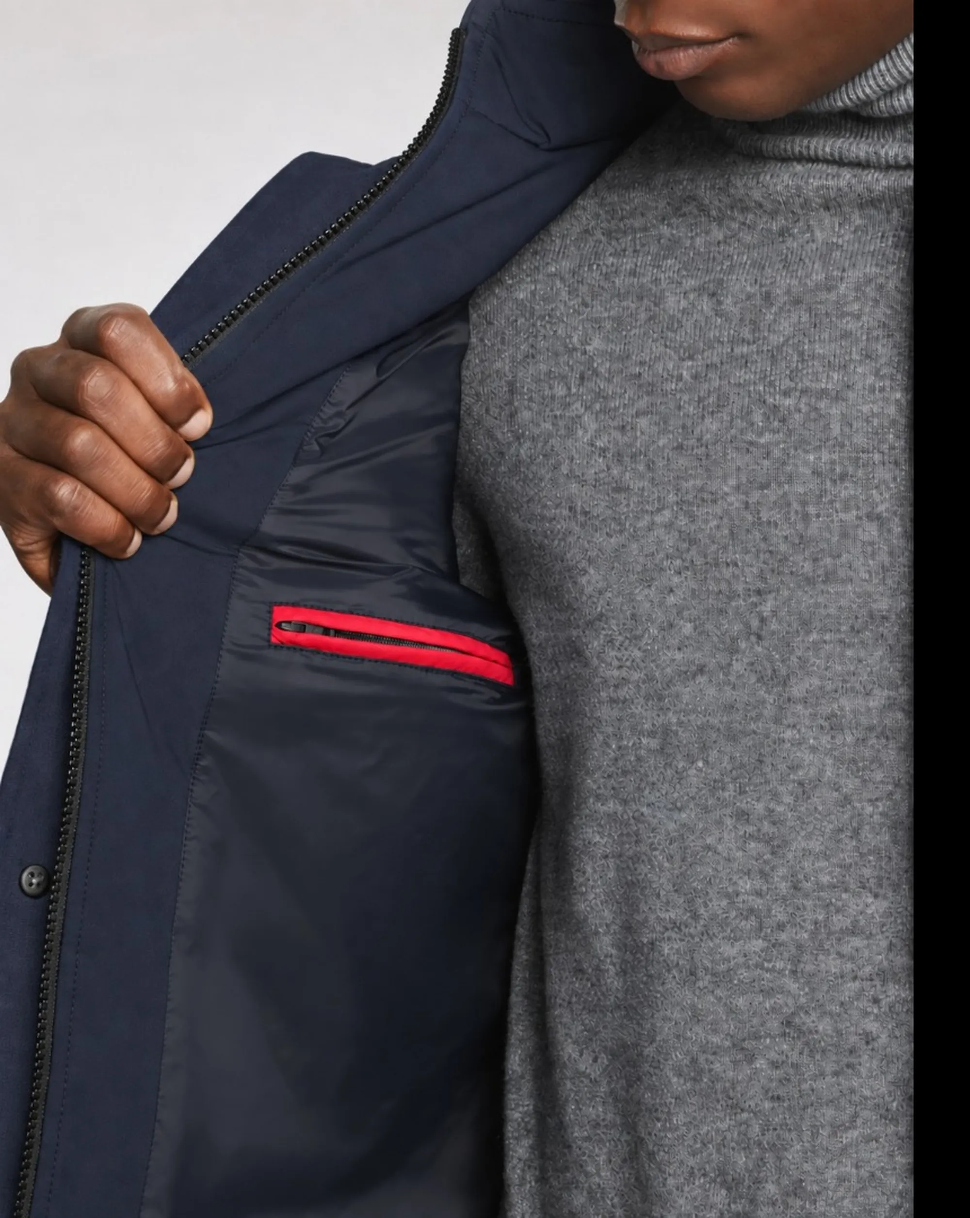 Fay B'Double-Front Down Jacket In Melange Technical Twill' Blu Nam37530530Xlnu806 190709
