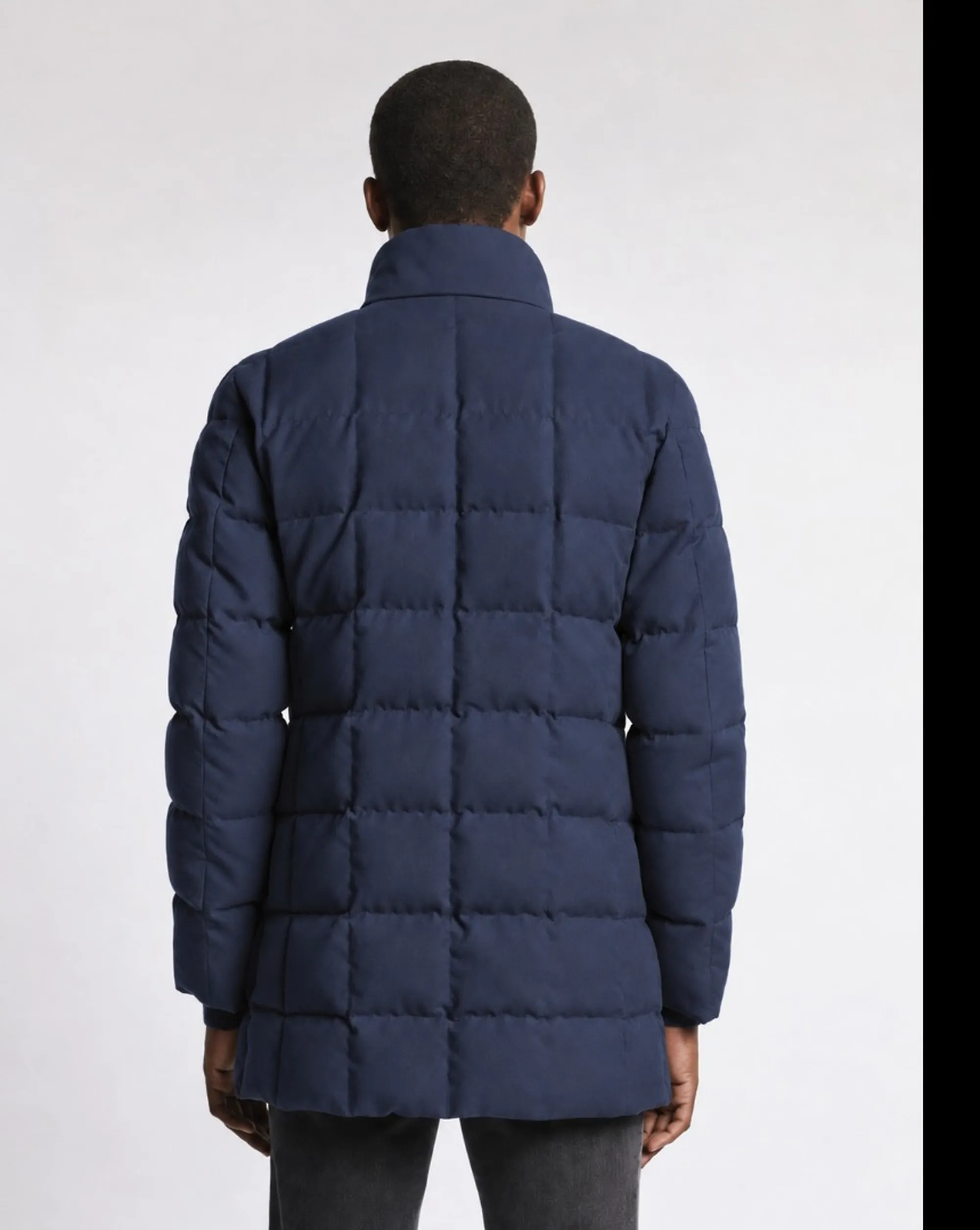 Fay B'Double-Front Down Jacket In Melange Technical Twill' Blu Nam37530530Xlnu806 190710