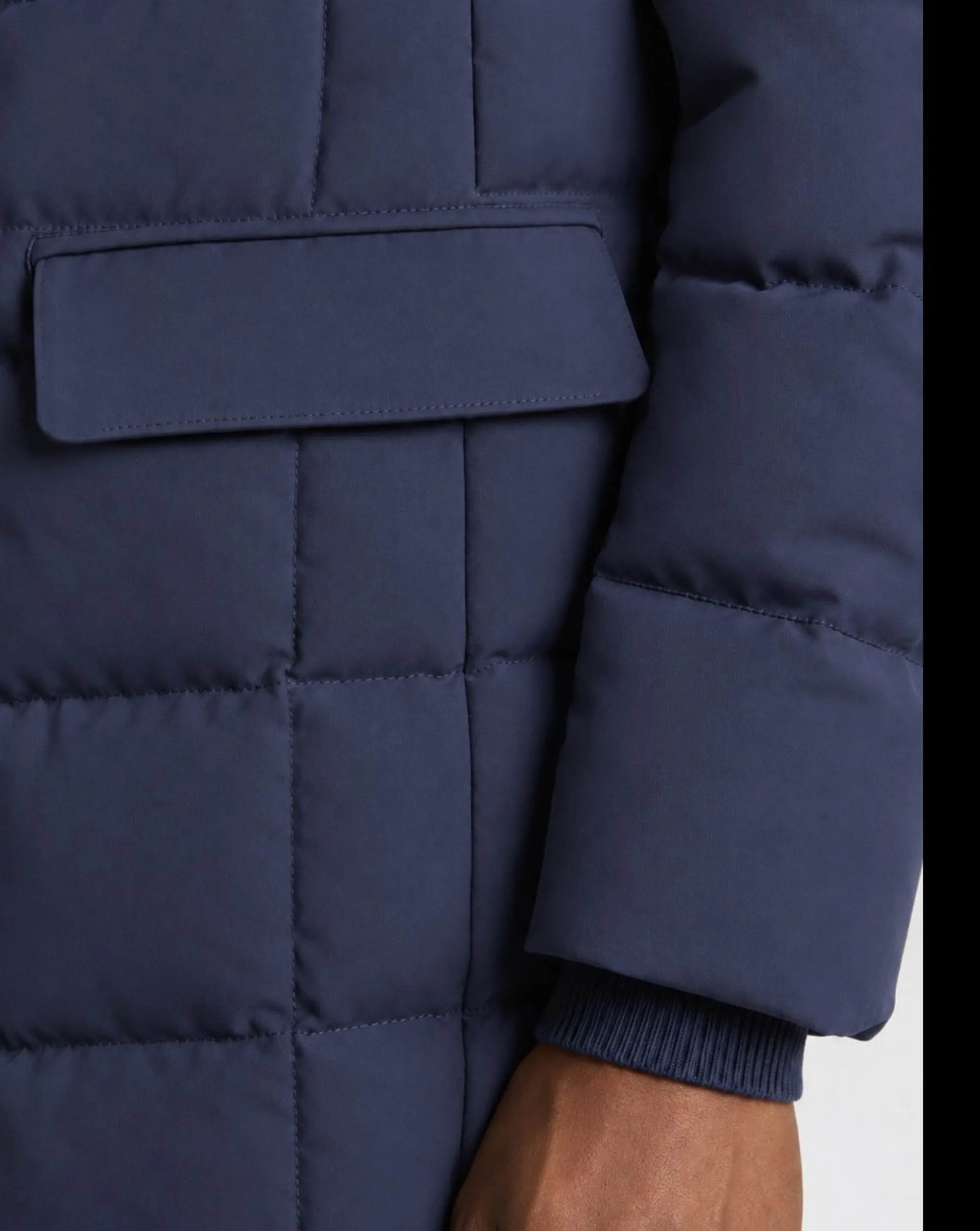 Fay B'Double-Front Down Jacket In Melange Technical Twill' Blu Nam37530530Xlnu806 190712