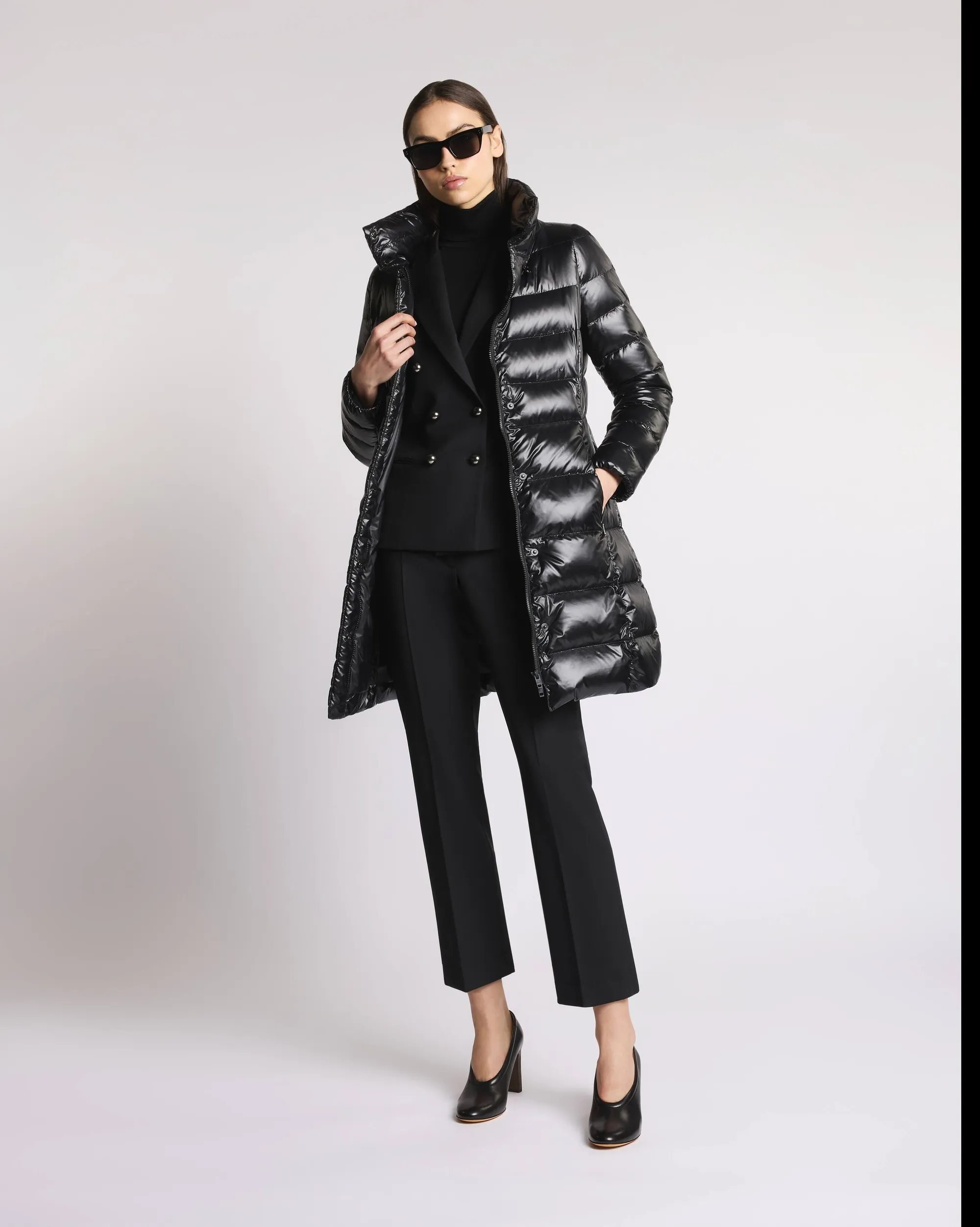 Fay Piumino Lungo In Nylon Nero Naw33513550Icib999 157349