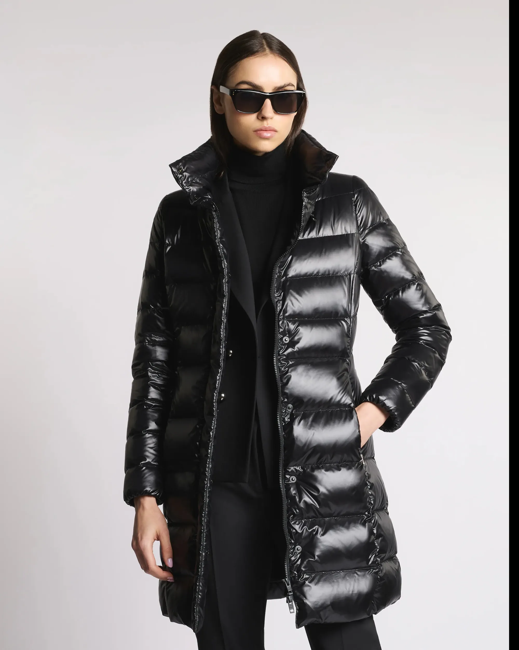 Fay Piumino Lungo In Nylon Nero Naw33513550Icib999 157352