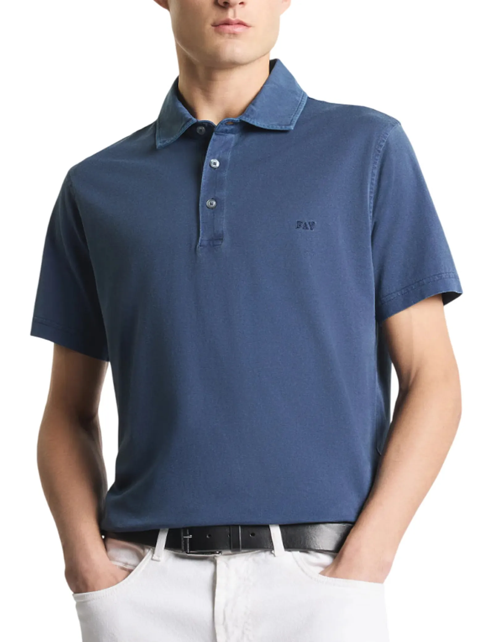 Fay Polo In Jersey Blu Npmb252143Tuy1U811 179290
