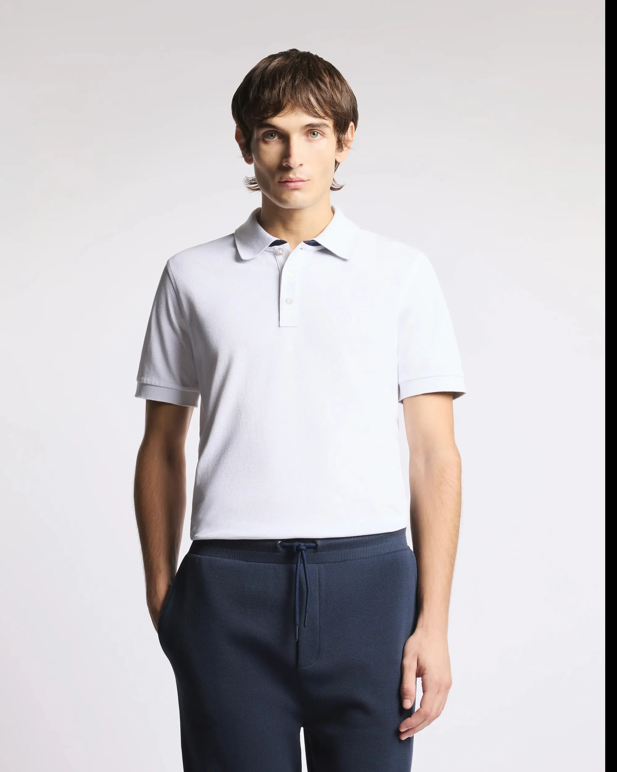 Fay B'Polo In Piquet Stretch' White Npmb252135Stdwb001 171272