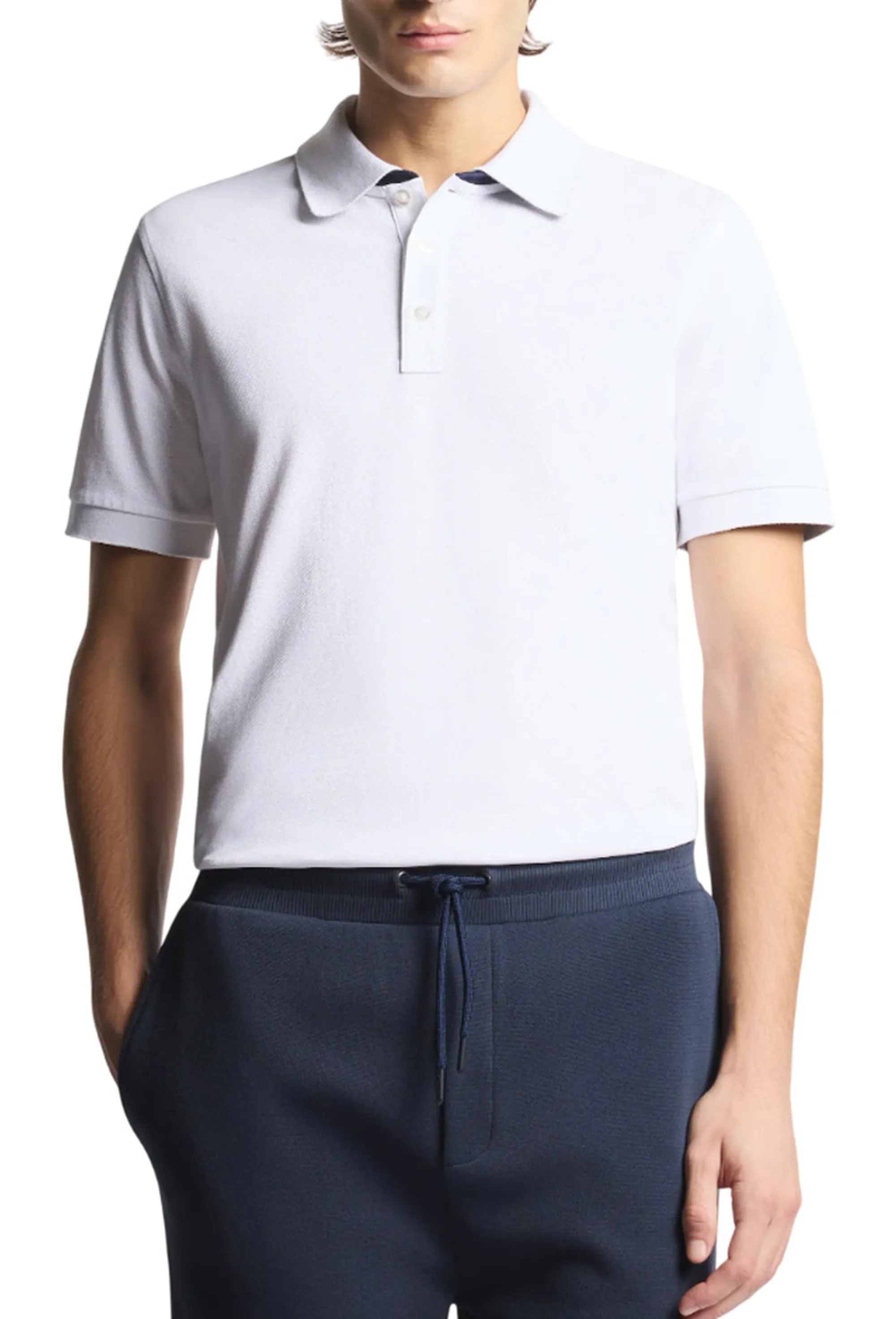 Fay B'Polo In Piquet Stretch' White Npmb252135Stdwb001 178808