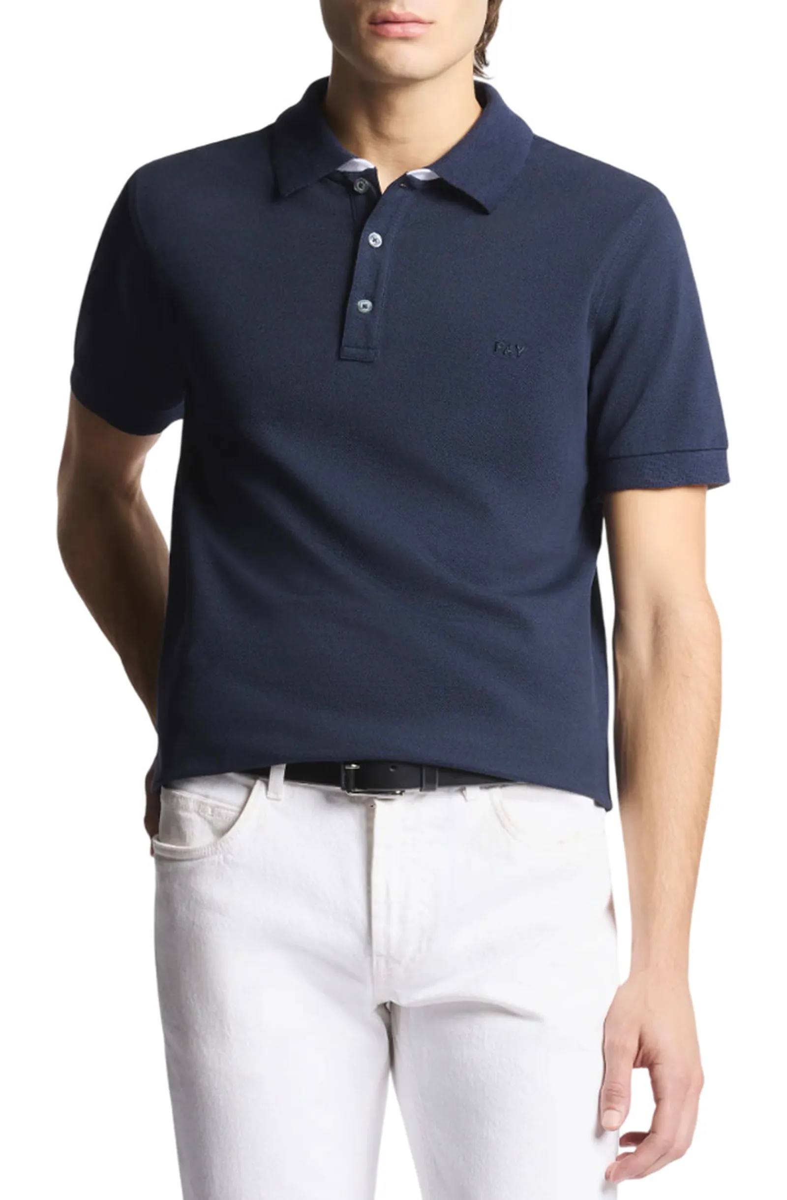 Fay Polo In Piquet Stretch Blu Npmb252135Stdwu806 178556