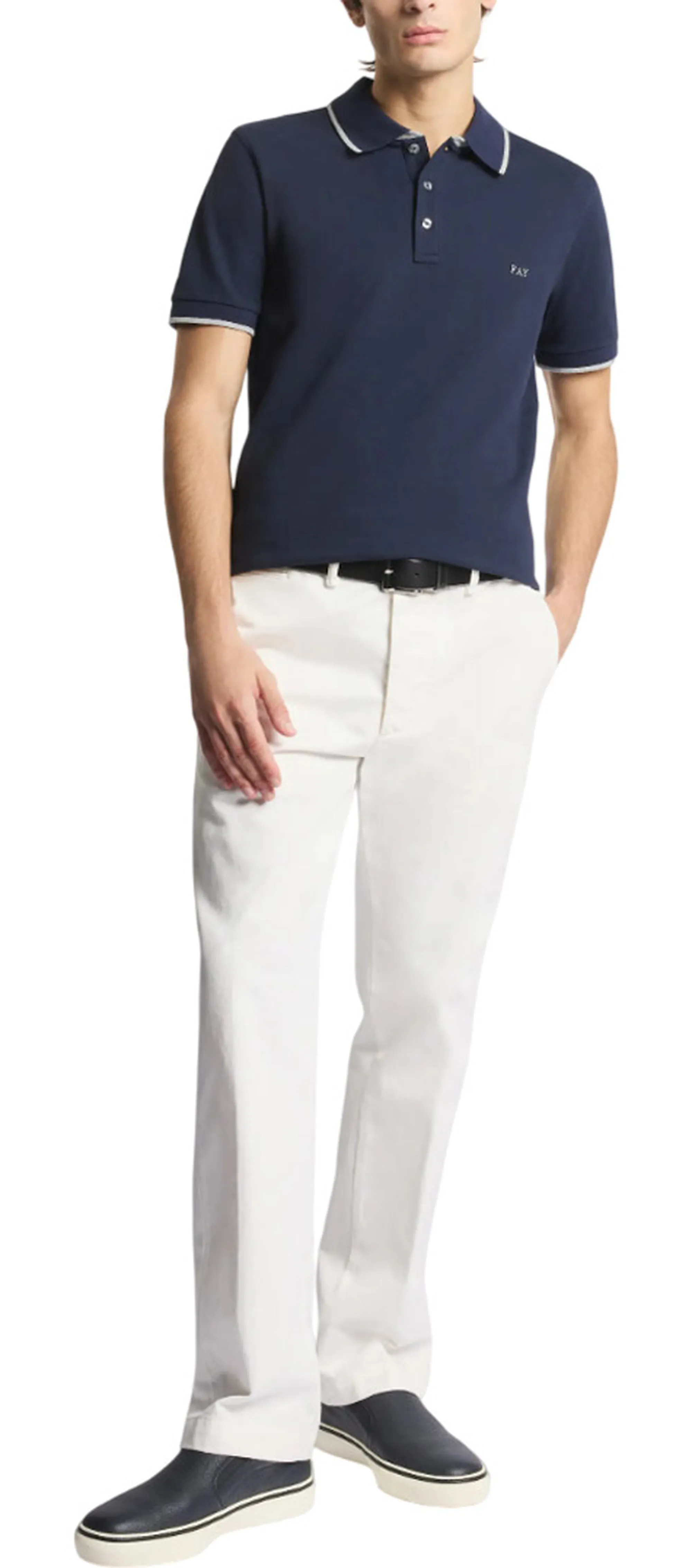 Fay B'Polo In Piquet Stretch' Blue Npmb252140Stdwu806 179055