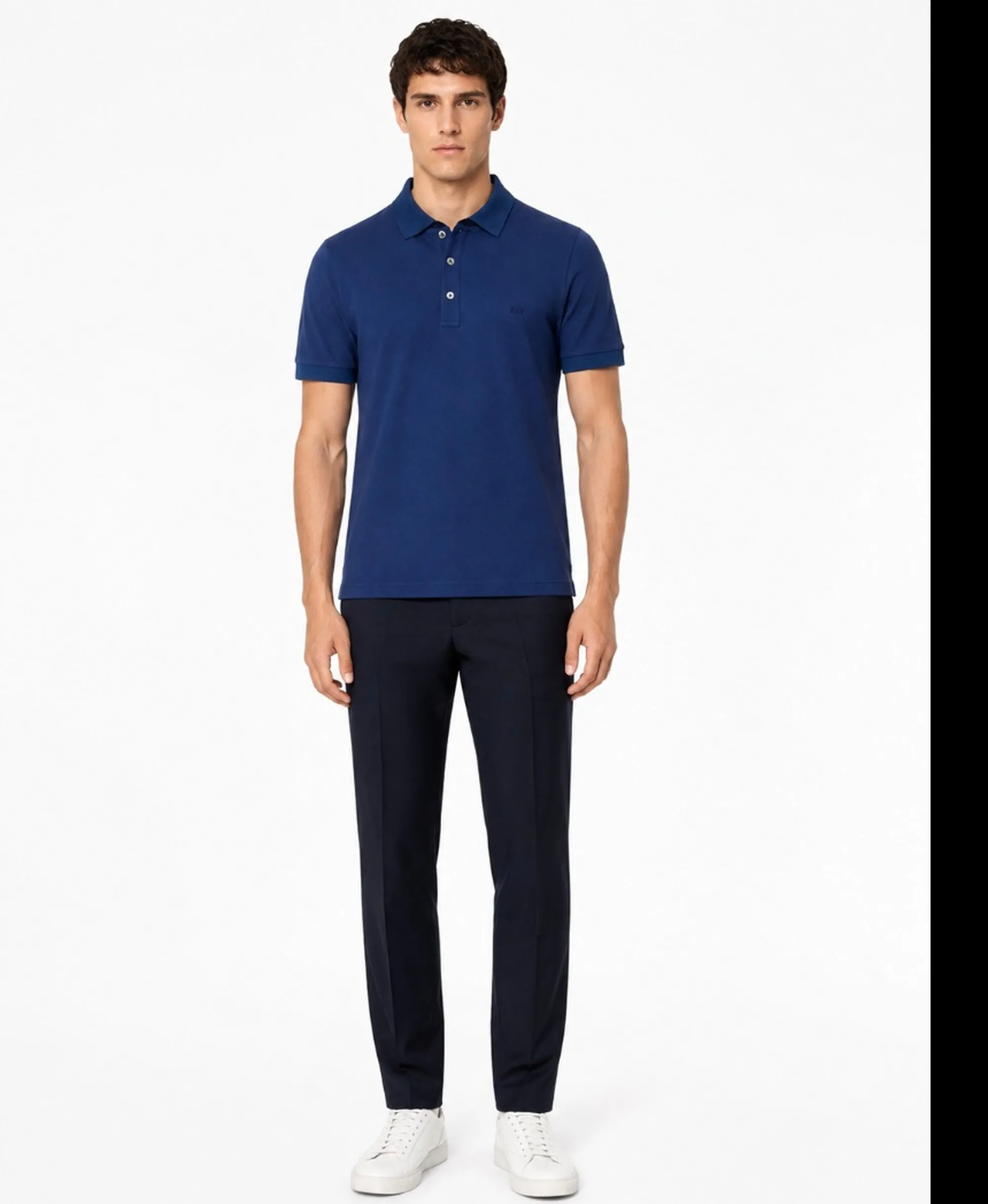 Fay Polo In Piquet Stretch Blu Royal Npmb252135Stdwu803 184015
