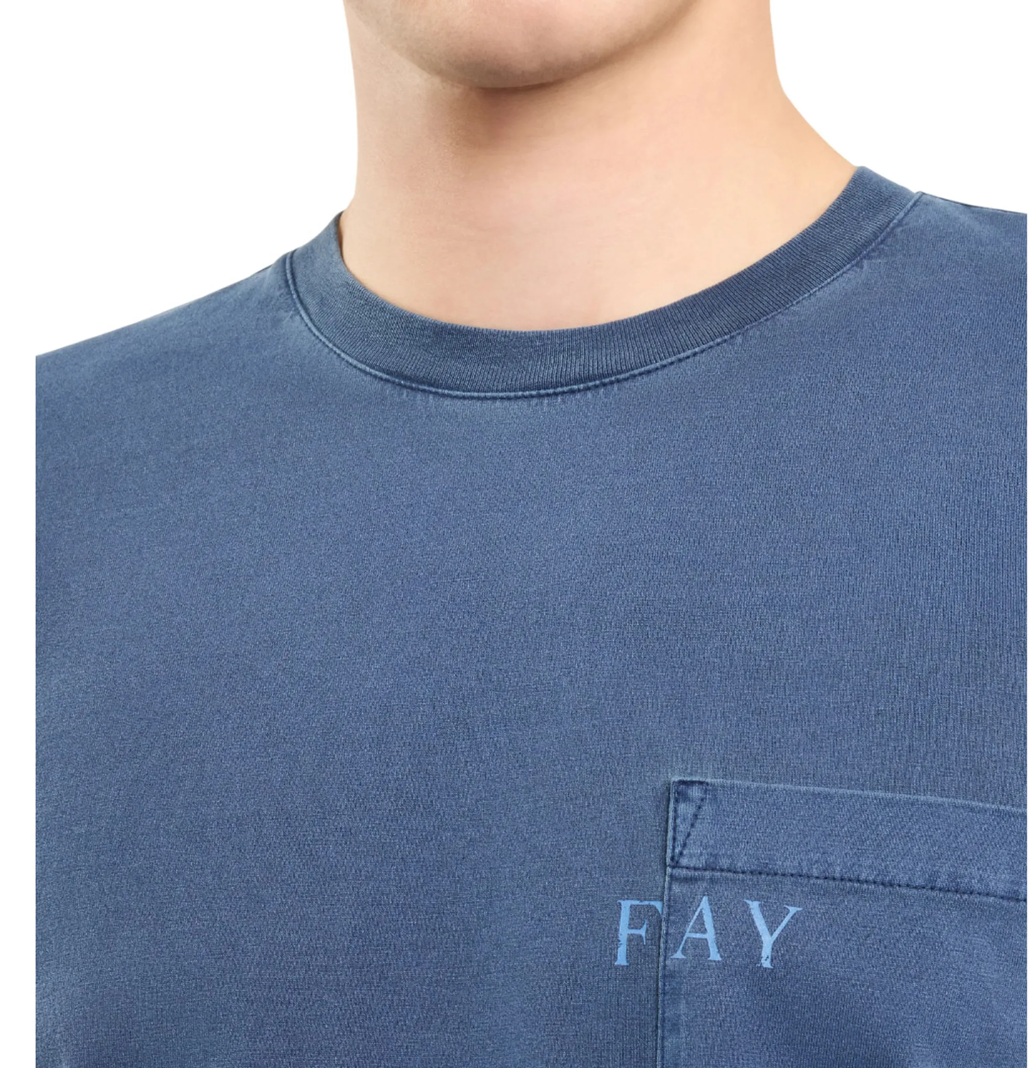 Fay B'T-Shirt ' Blu Npmb350132Tuy1U811 152666