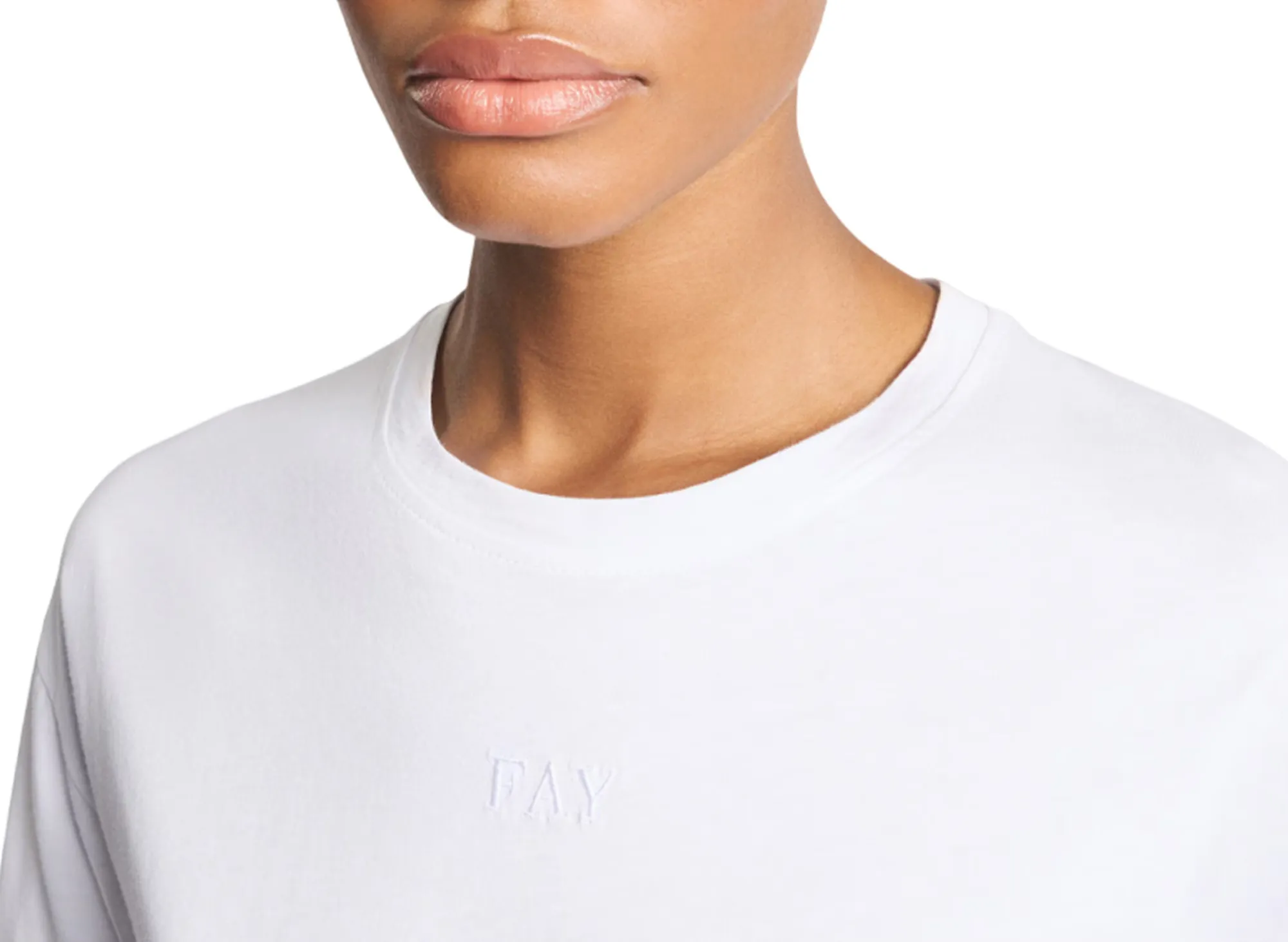 Fay T-Shirt In Jersey Bianco Npwb2526610Zemb001 177077