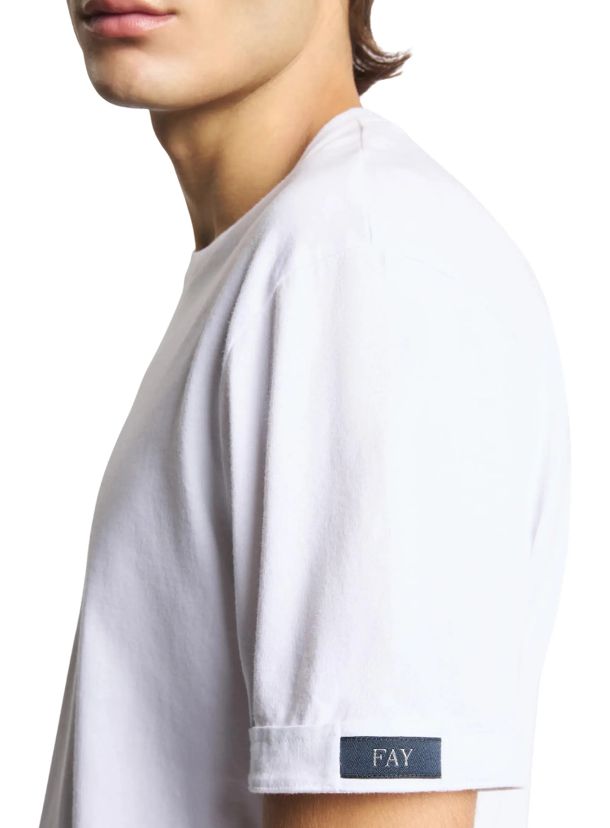 Fay B'Cotton Jersey T-Shirt' White Npmb3521330Ucxb001 175733