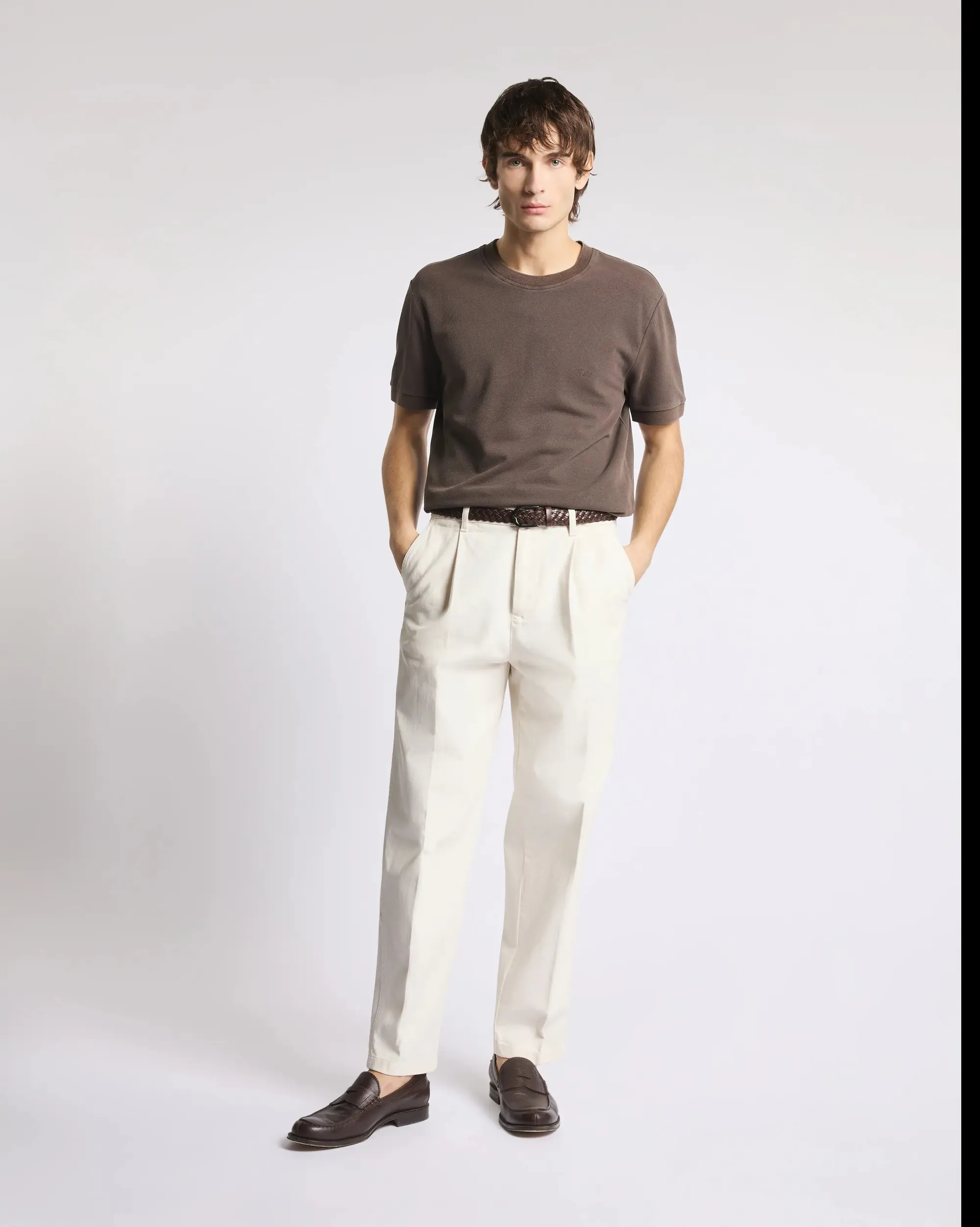 Fay B'Cotton Piquet T-Shirt' Brown Npmb352136Tzefs602 171247