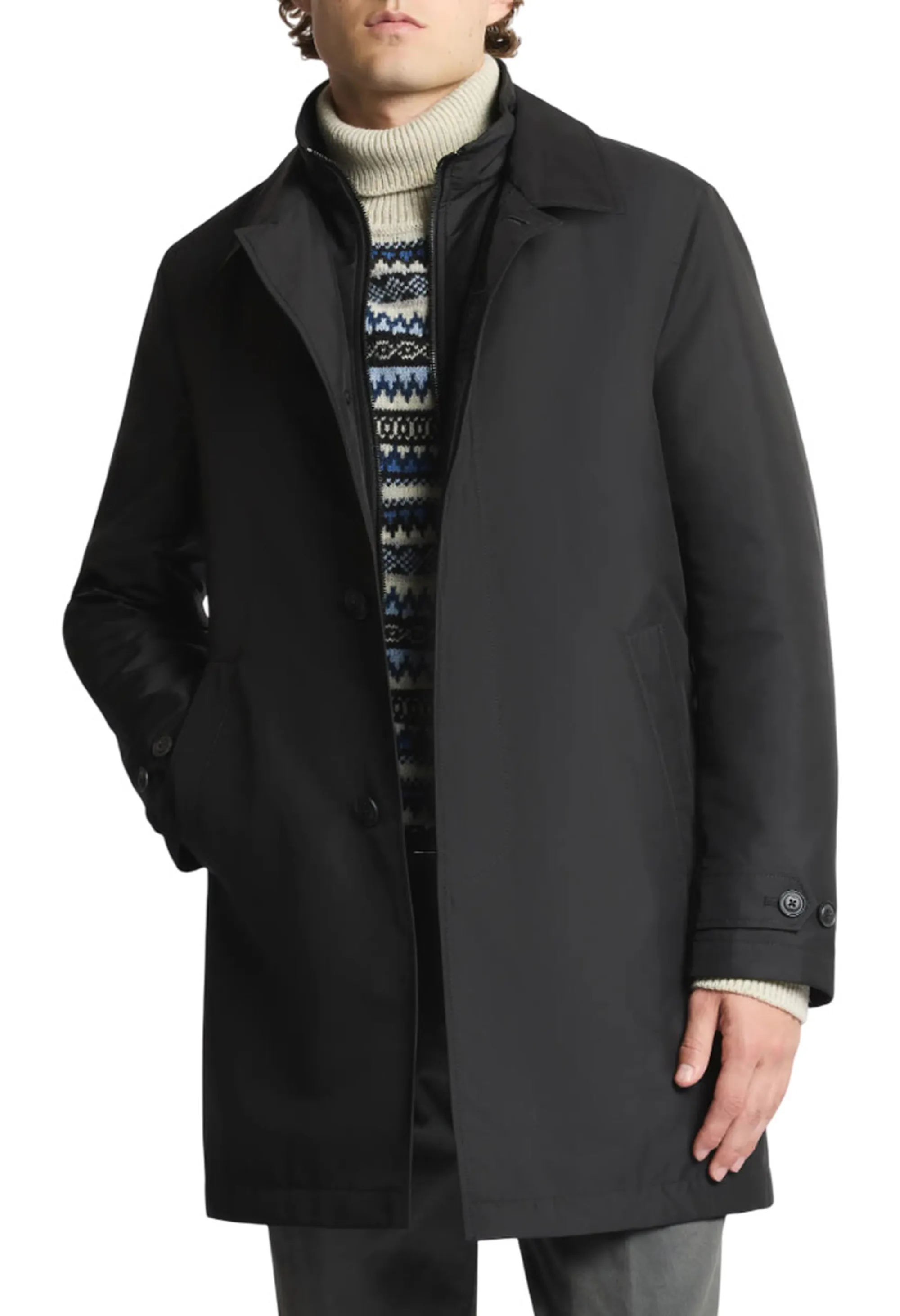 Fay Trench Easy Morning Nero Nam62510160Axxb999 158028