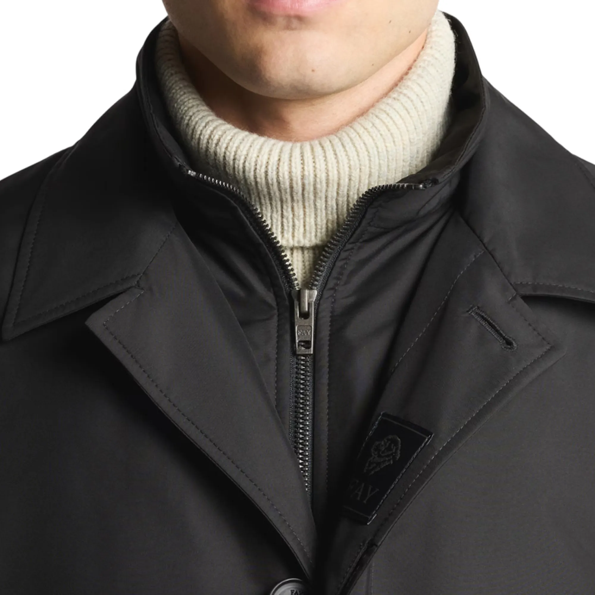 Fay Trench Easy Morning Nero Nam62510160Axxb999 158038