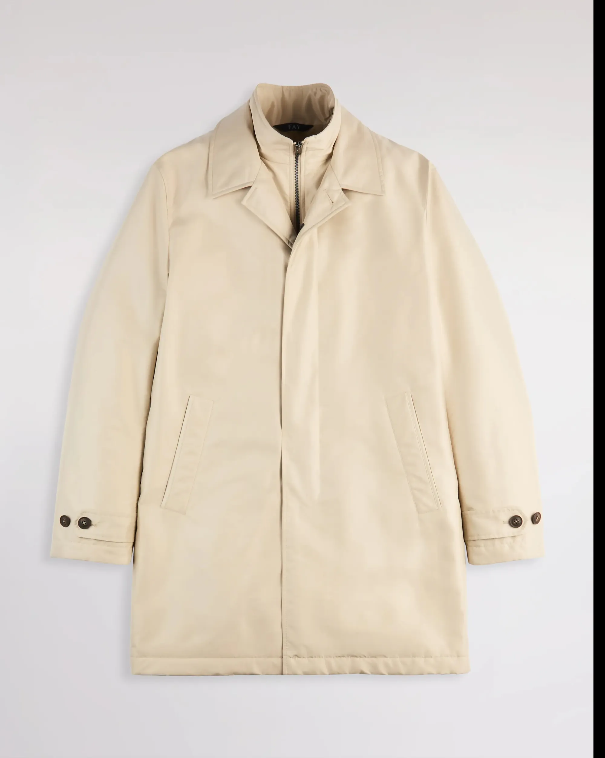Fay B'Morning Trench Coat In Technical Poplin' Beige Nam62510160Axxc003 157286