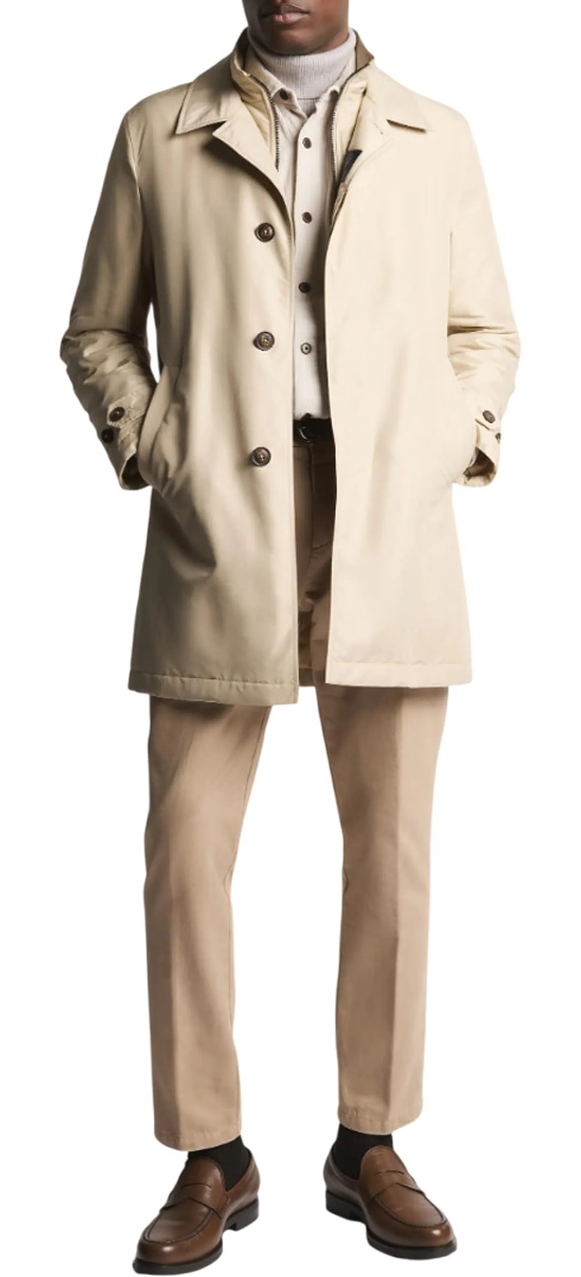 Fay Trench Morning In Popeline Tecnico Beige Nam62510160Axxc003 158091