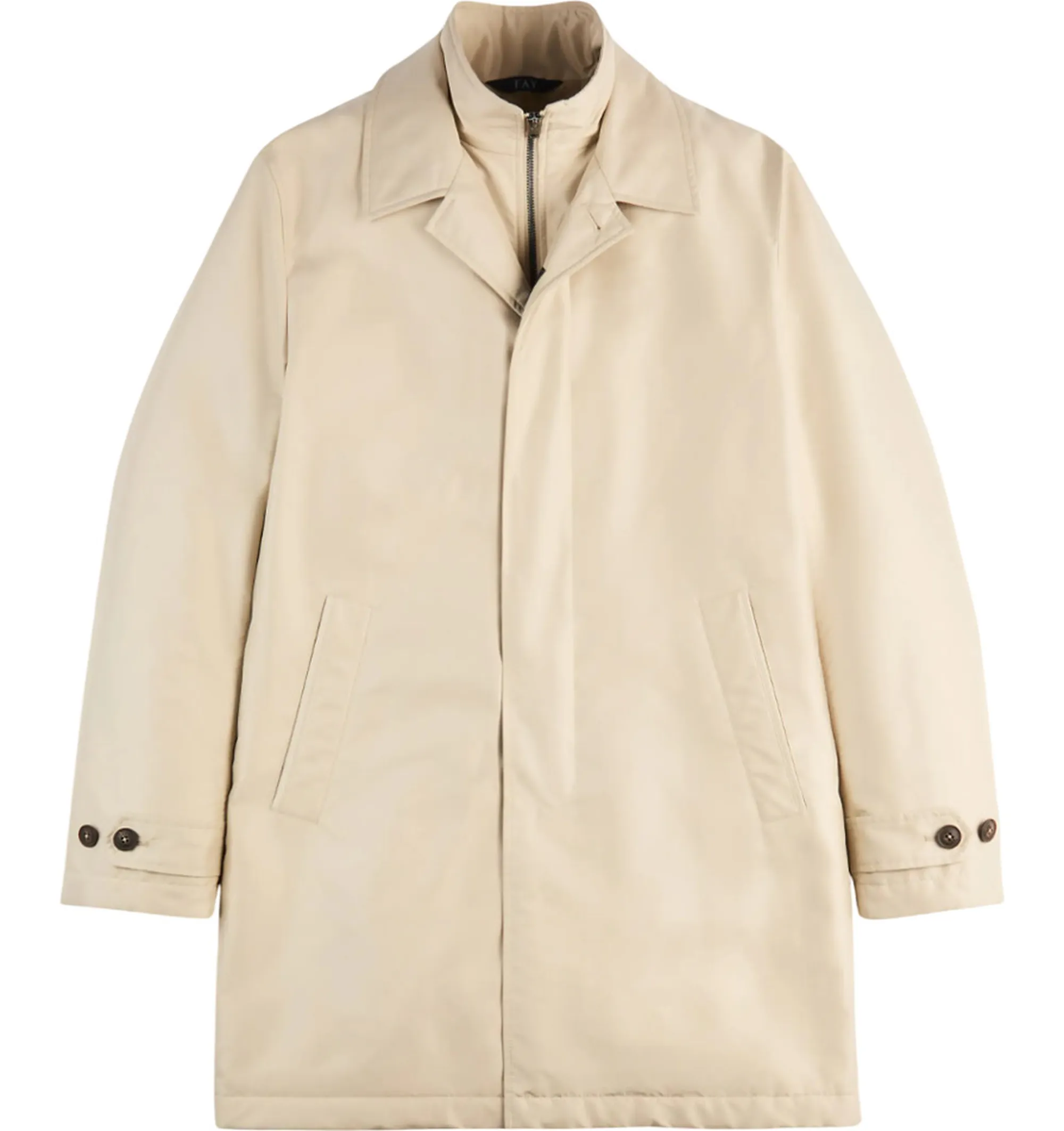Fay Trench Morning In Popeline Tecnico Beige Nam62510160Axxc003 158095