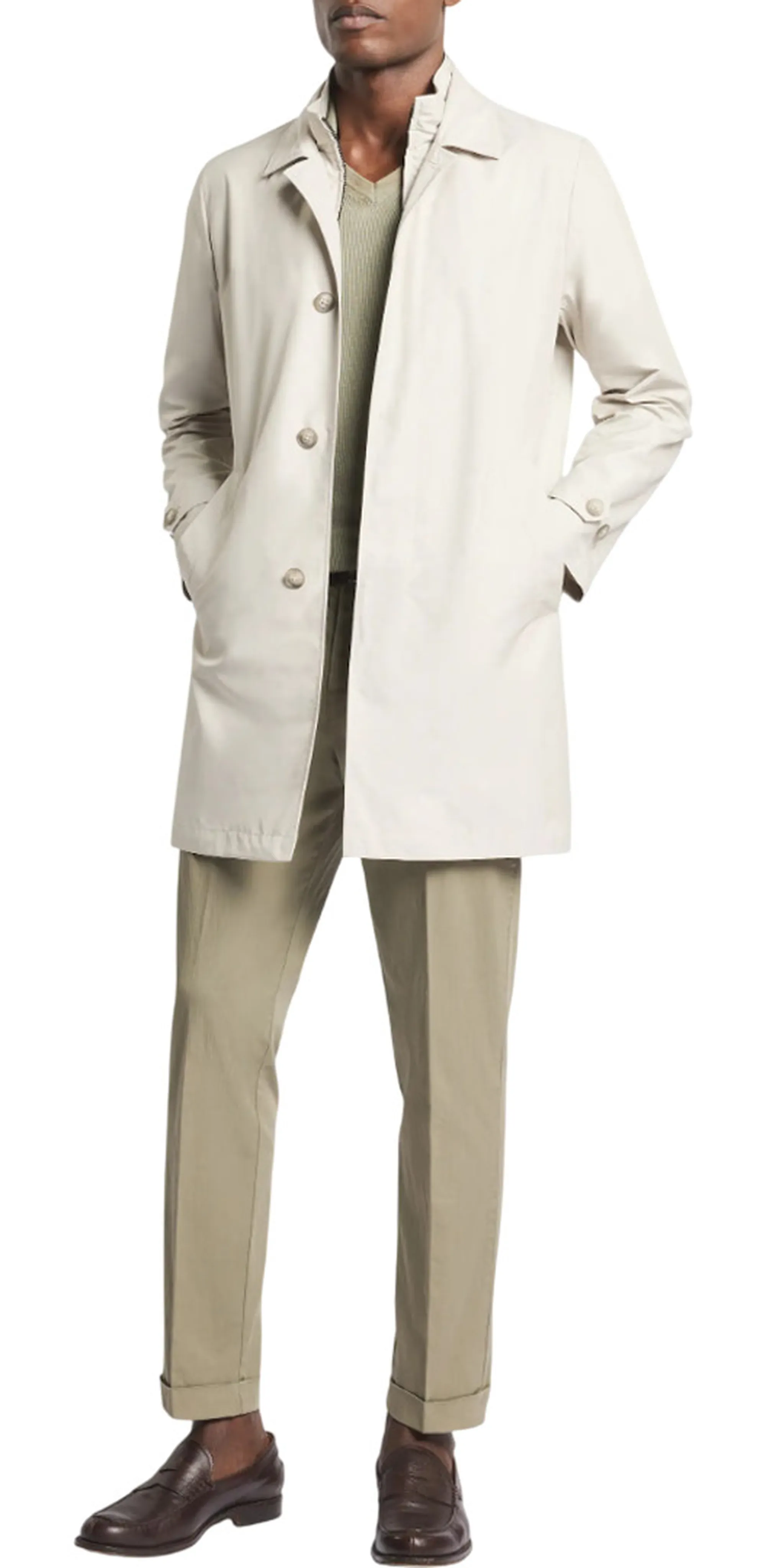 Fay B'Morning Trench Coat In Technical Poplin' Beige Nam62520030Ax2B207 171917
