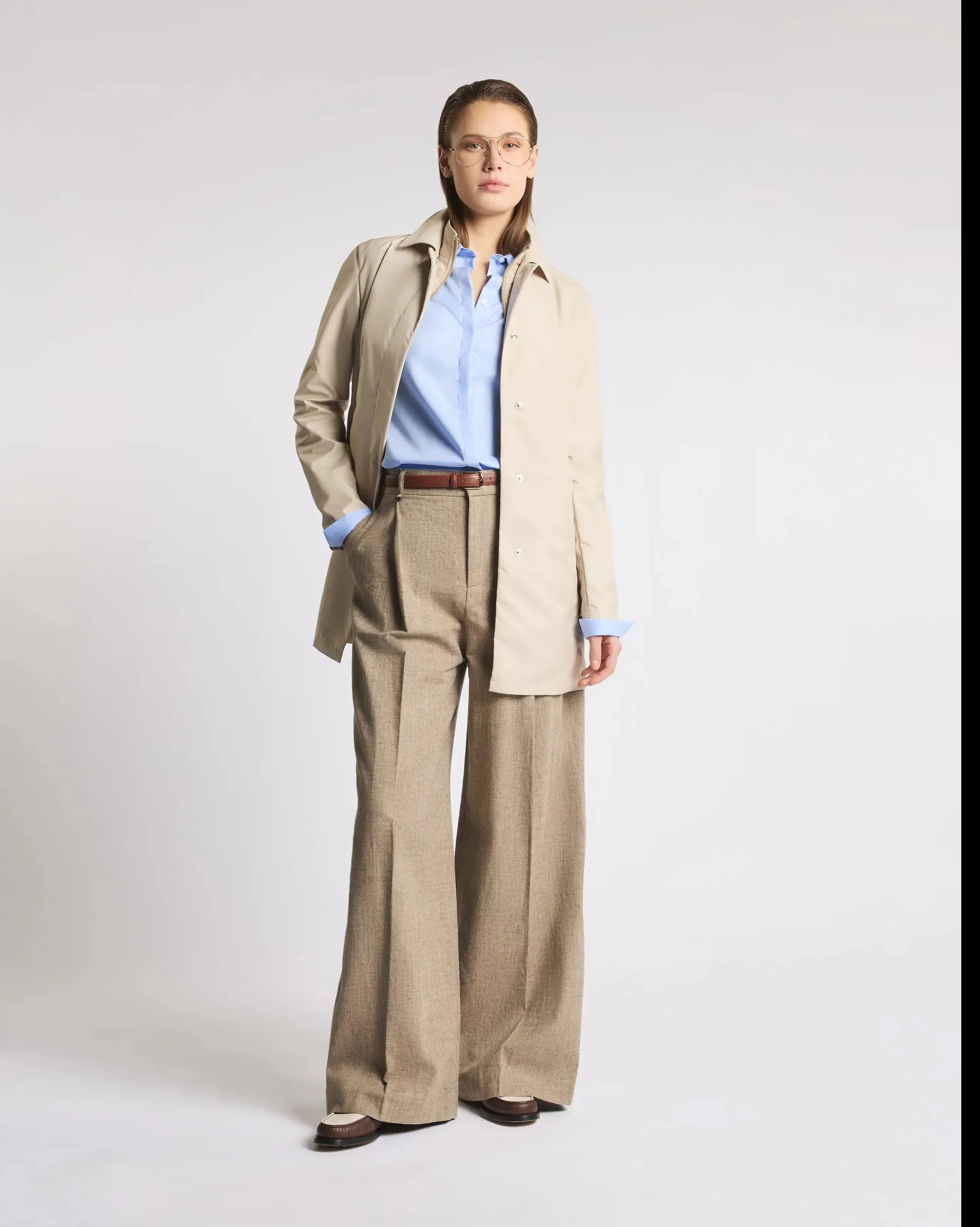 Fay B'Morning Trench Coat In Technical Poplin' Beige Naw59523060Ax2C003 171313