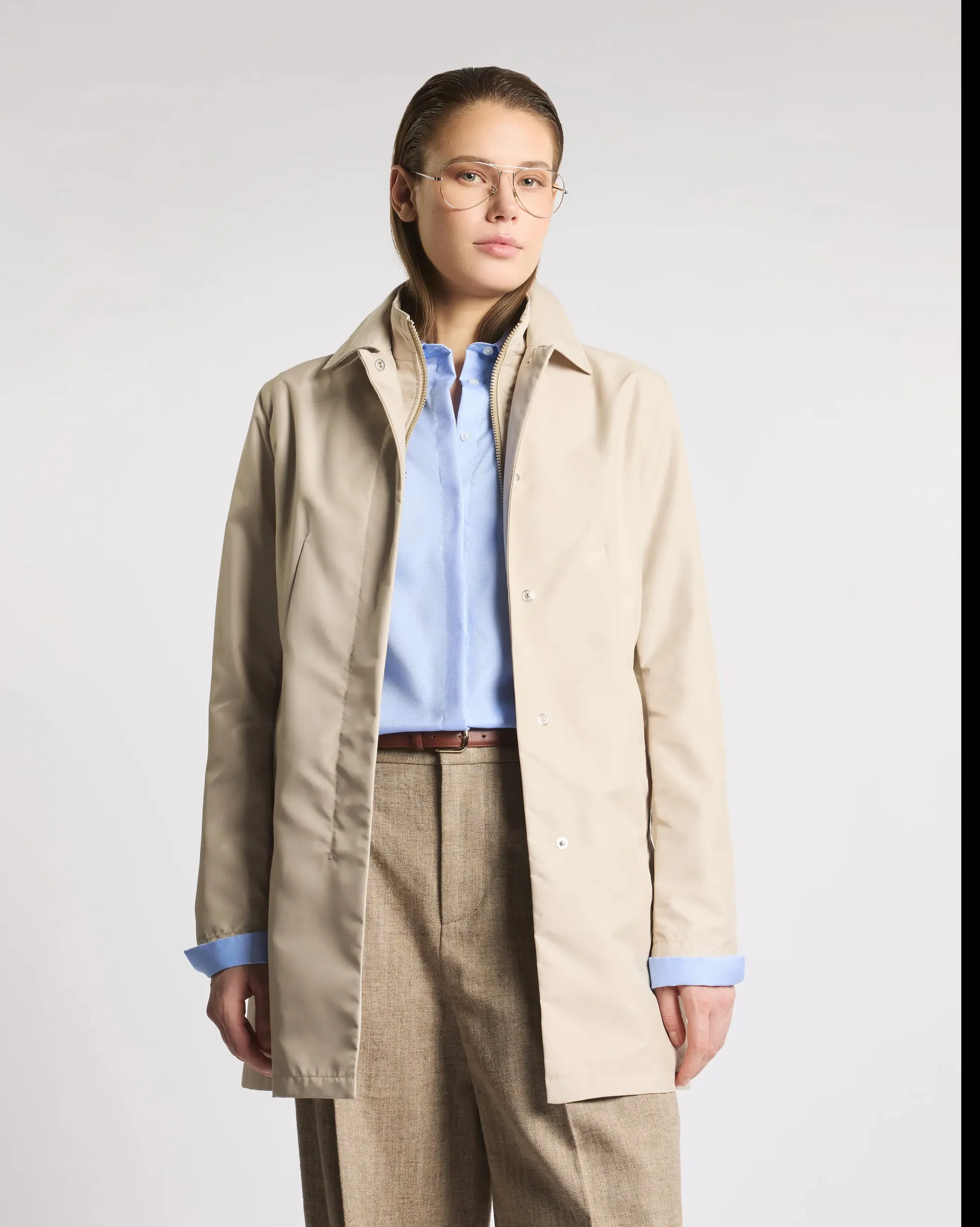 Fay B'Morning Trench Coat In Technical Poplin' Beige Naw59523060Ax2C003 171315