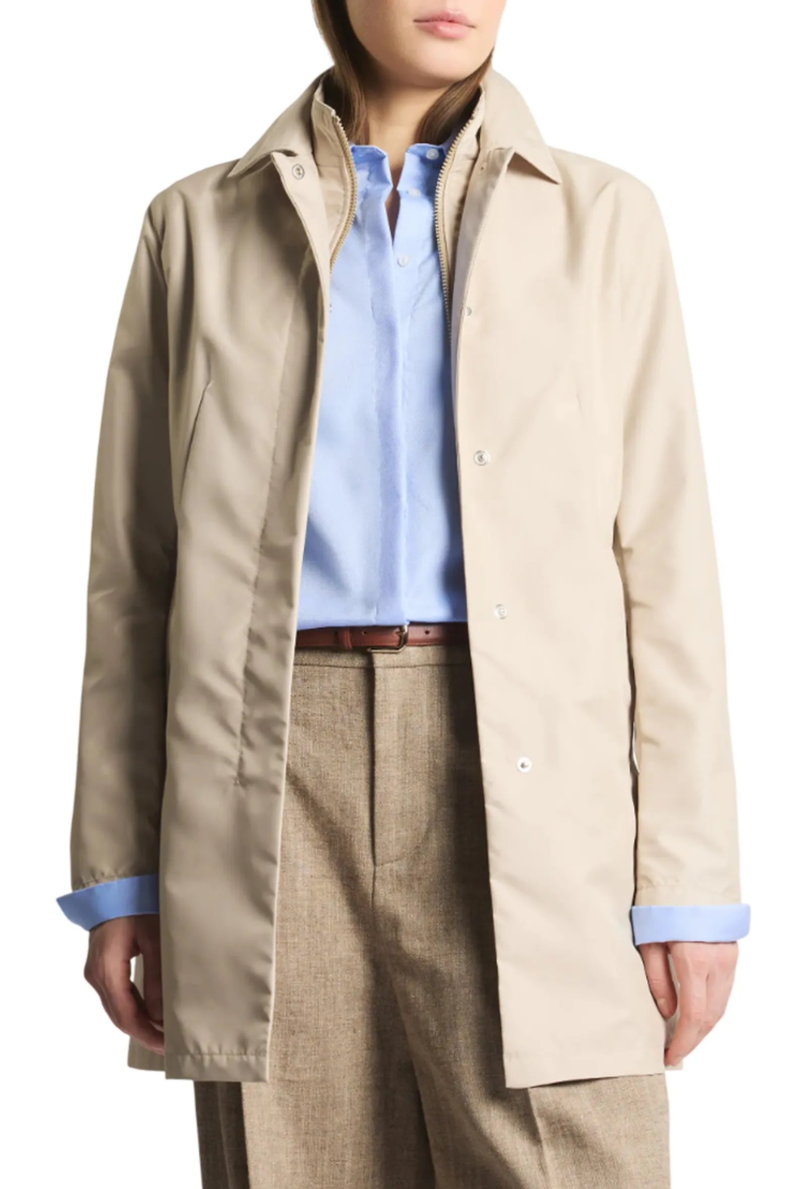 Fay Trench Morning In Popeline Tecnico Beige Naw59523060Ax2C003 176996
