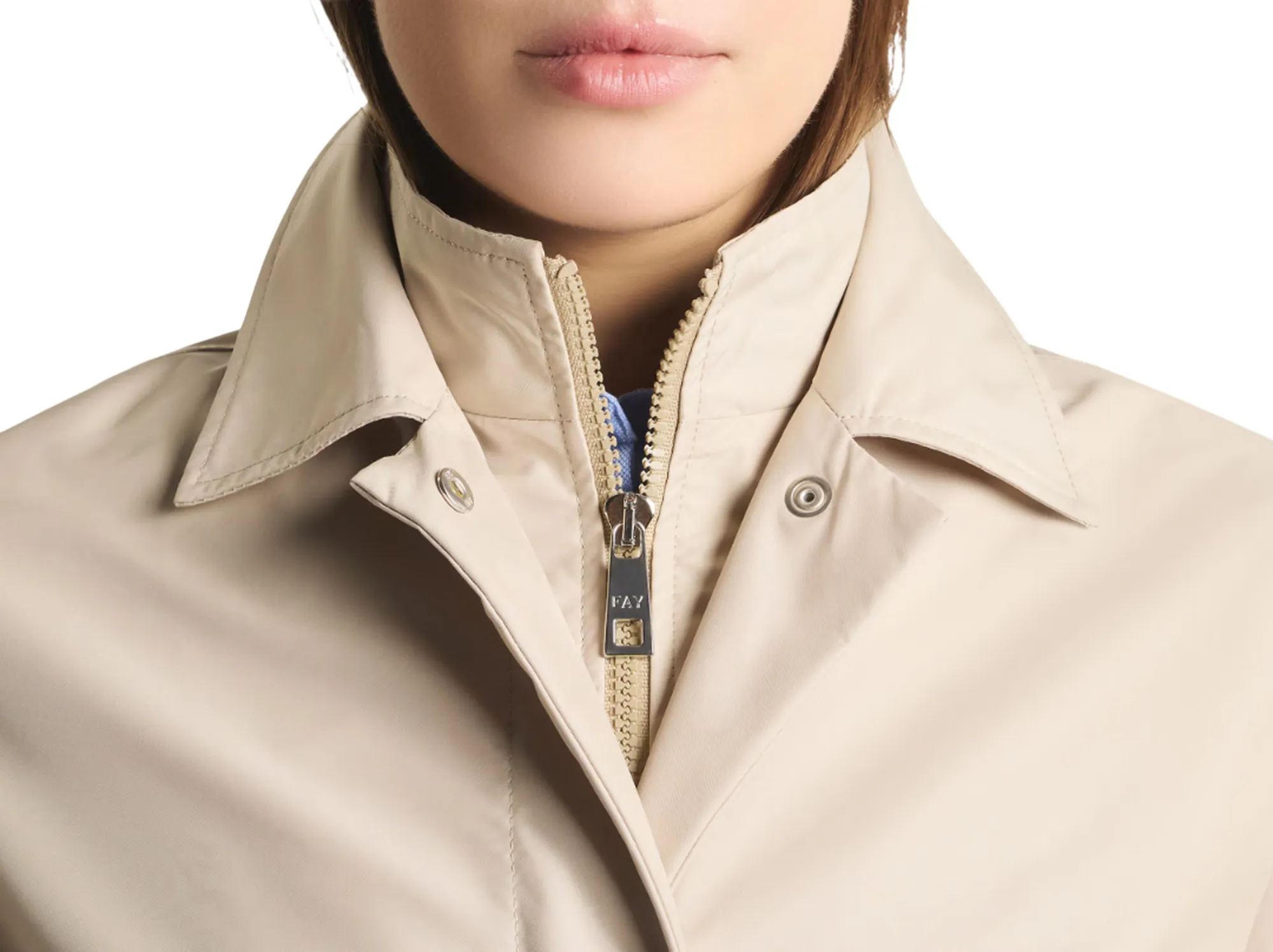 Fay Trench Morning In Popeline Tecnico Beige Naw59523060Ax2C003 176999