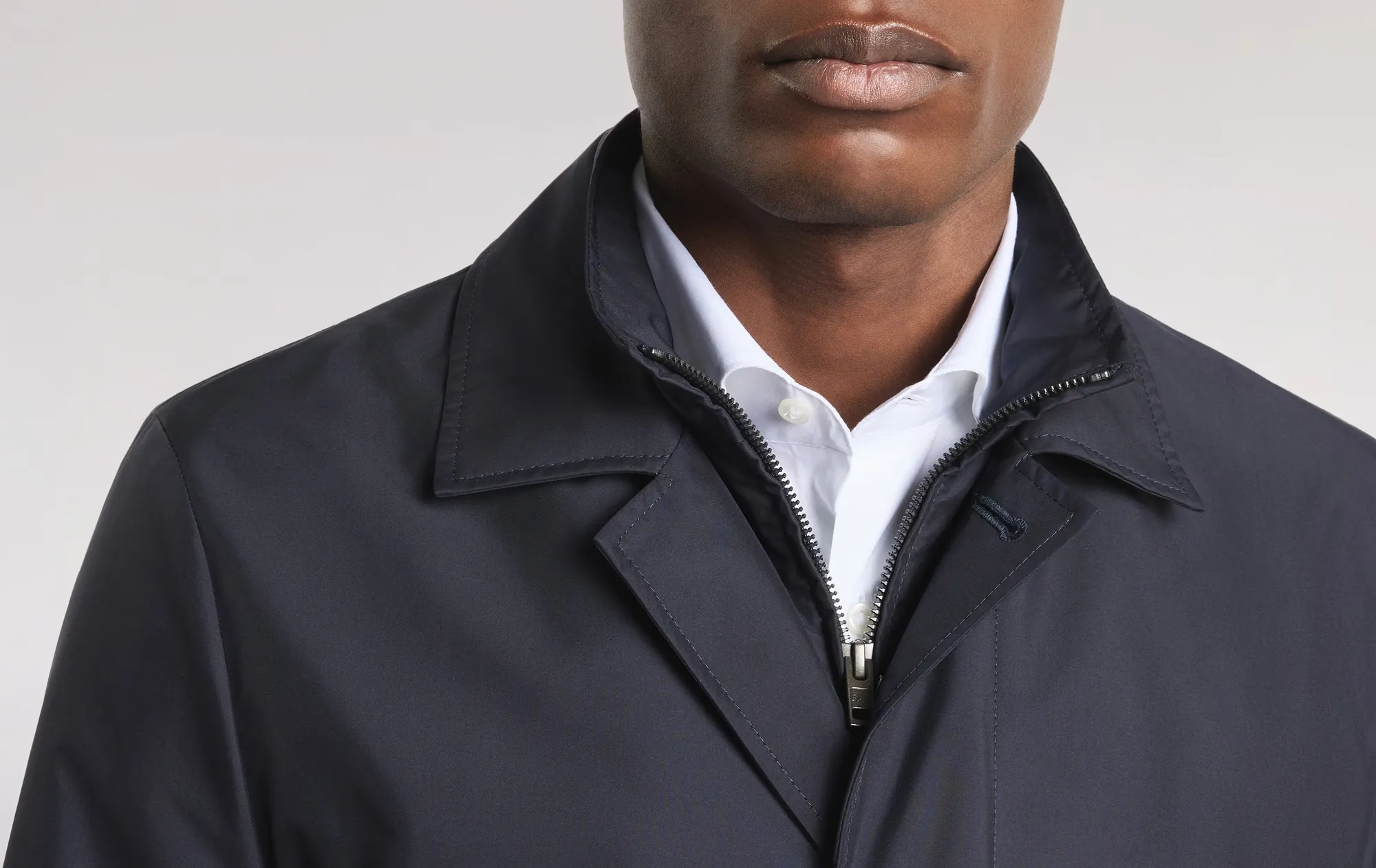 Fay B'Morning Trench Coat In Technical Poplin' Blue Nam62520030Ax2U804 171297