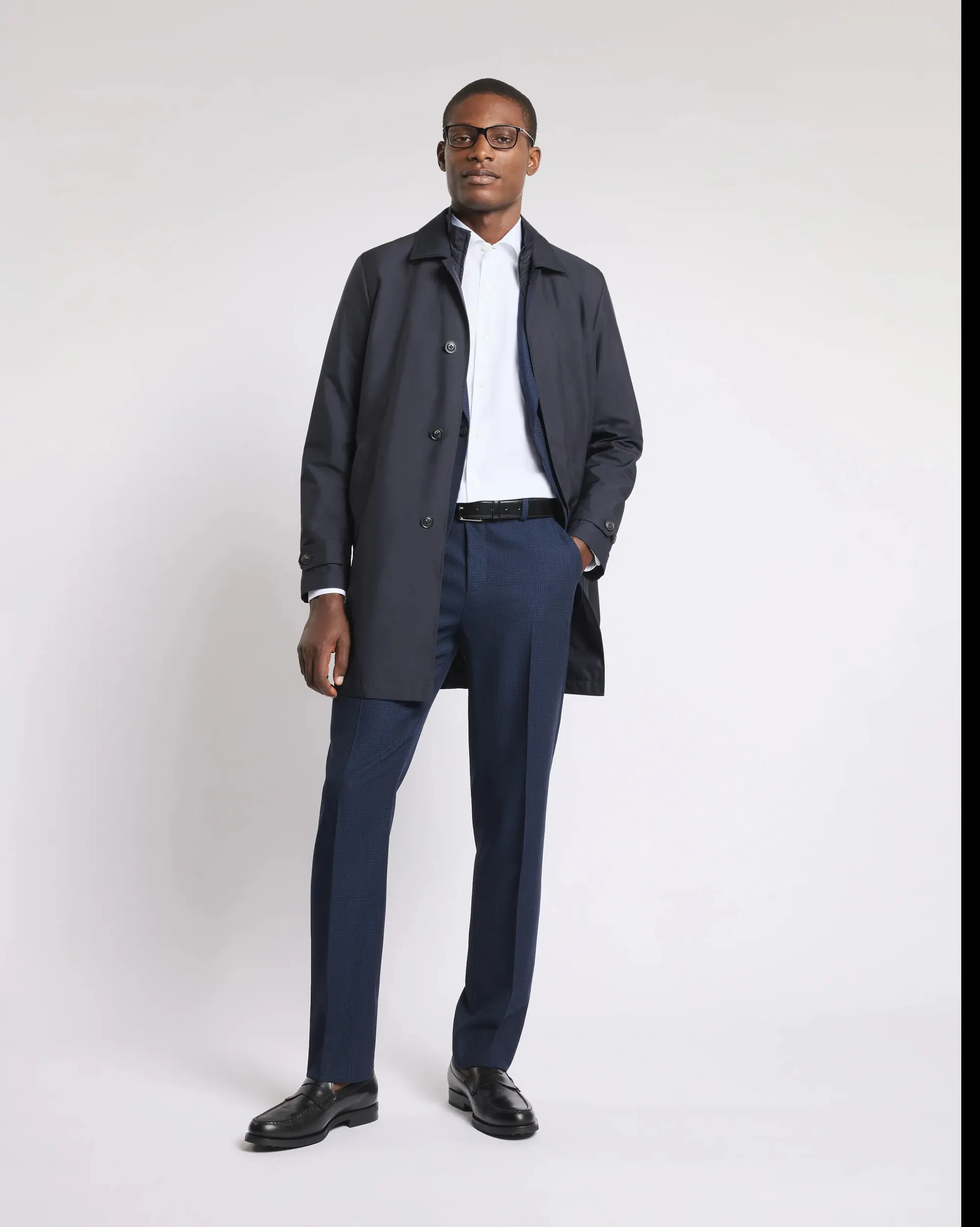 Fay B'Morning Trench Coat In Technical Poplin' Blue Nam62520030Ax2U804 171298