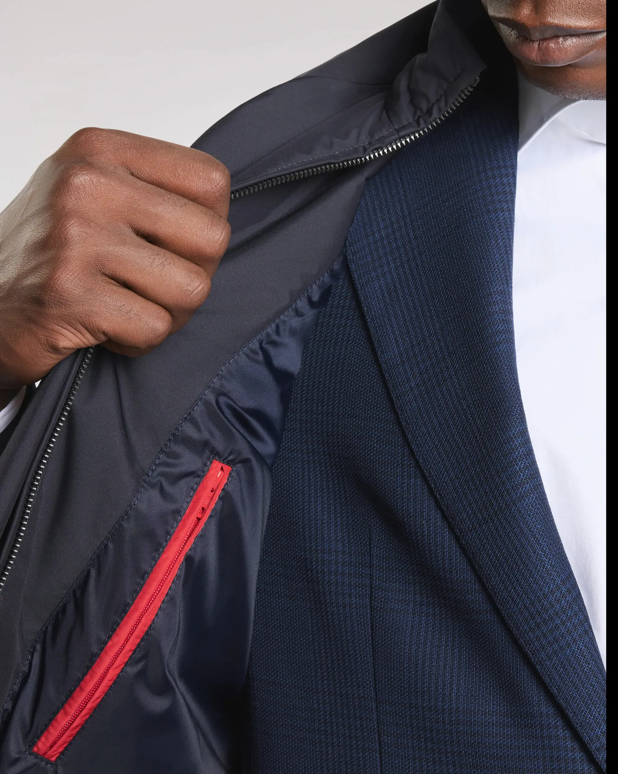 Fay B'Morning Trench Coat In Technical Poplin' Blue Nam62520030Ax2U804 171302