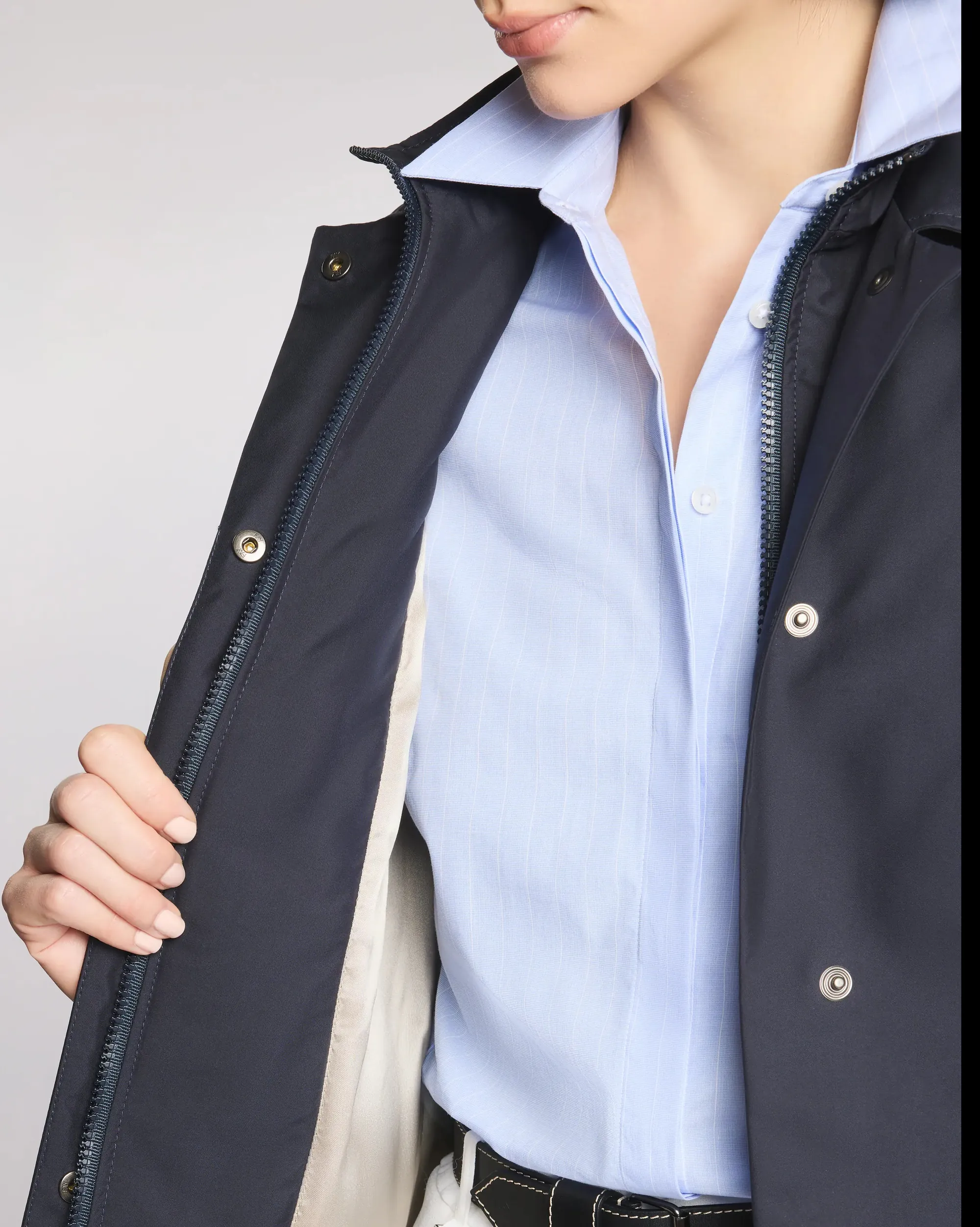 Fay Trench Morning In Popeline Tecnico Blu Naw59523060Ax2U804 171323