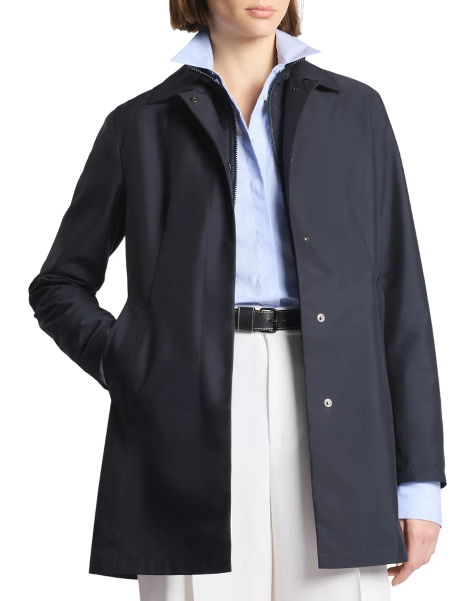 Fay Trench Morning In Popeline Tecnico Blu Naw59523060Ax2U804 176990