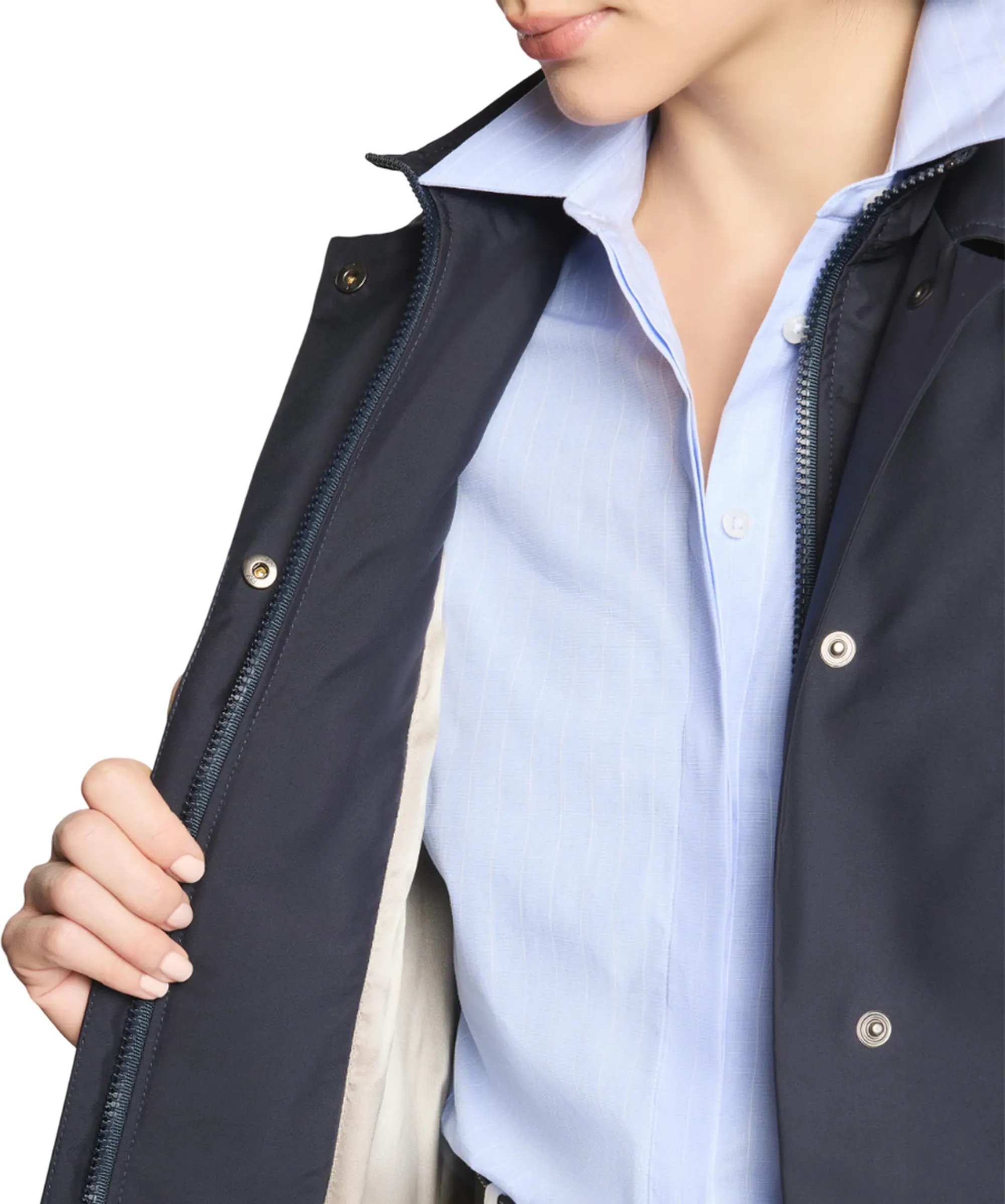 Fay Trench Morning In Popeline Tecnico Blu Naw59523060Ax2U804 176993