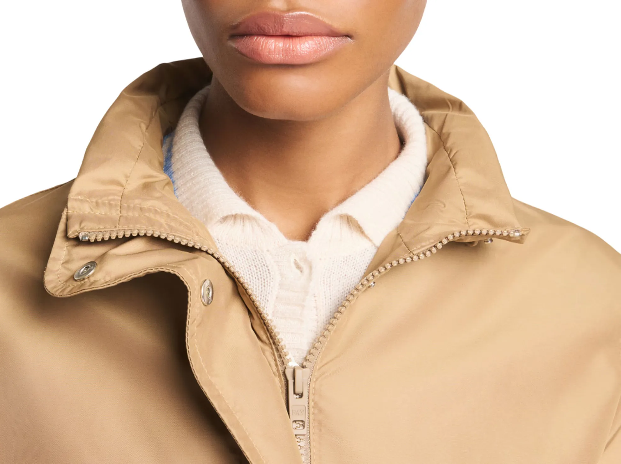 Fay Trench Virginia In Popeline Tecnico Marrone Chiaro Naw50523960Ax2C806 177003