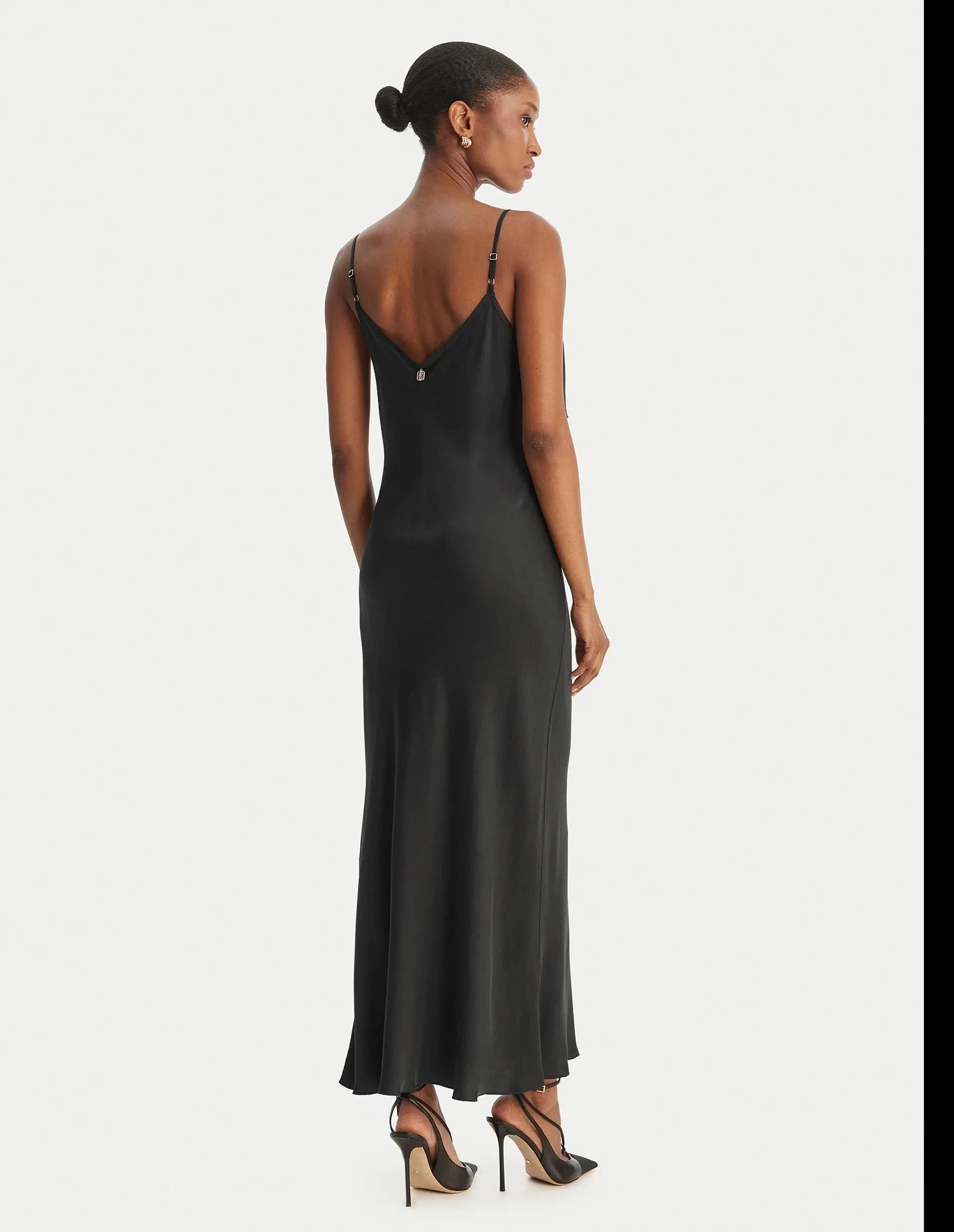 Fracomina Abito In Raso Di Viscosa Nero Fs26Sd2007W58301 173954