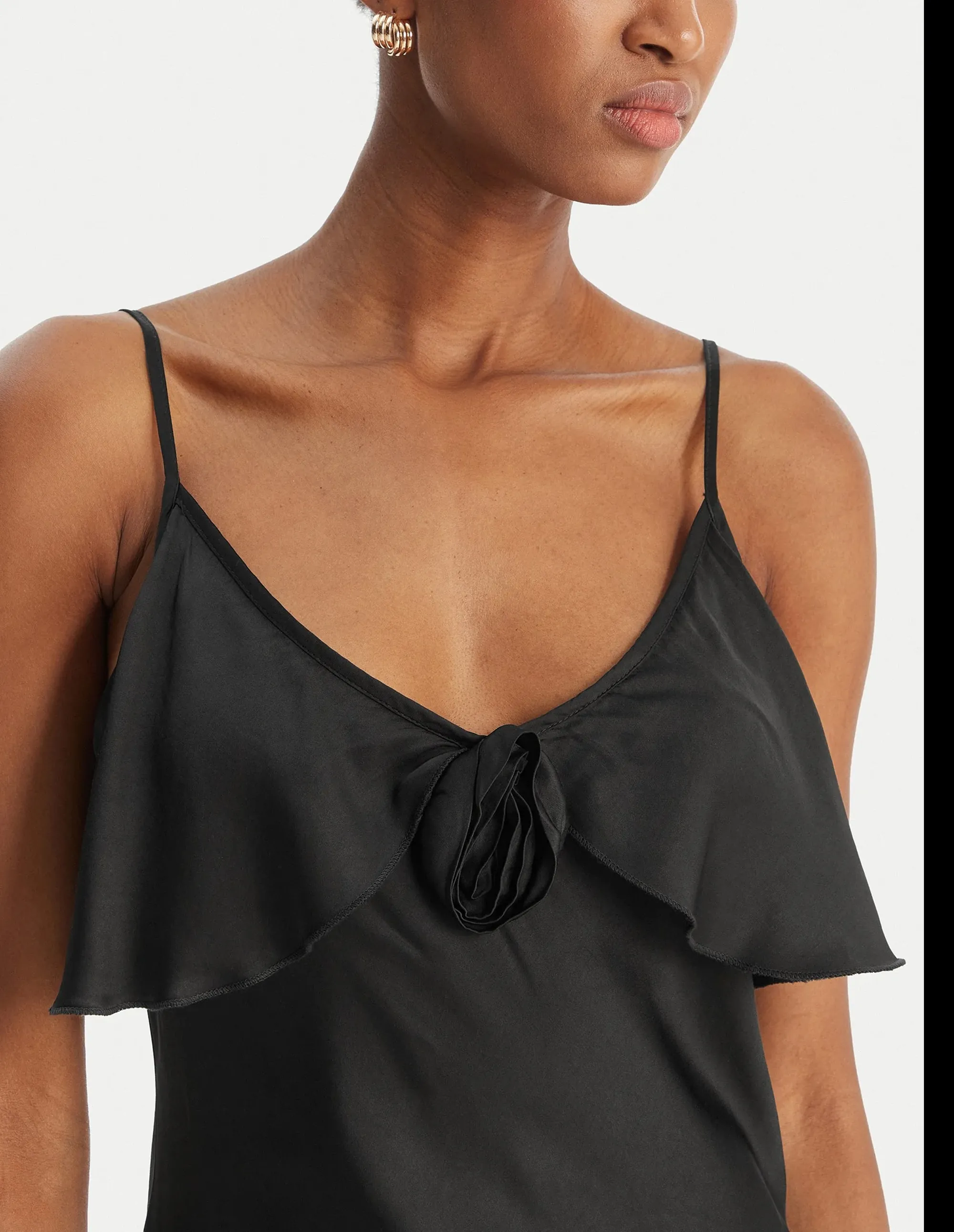 Fracomina Abito In Raso Di Viscosa Nero Fs26Sd2007W58301 173955