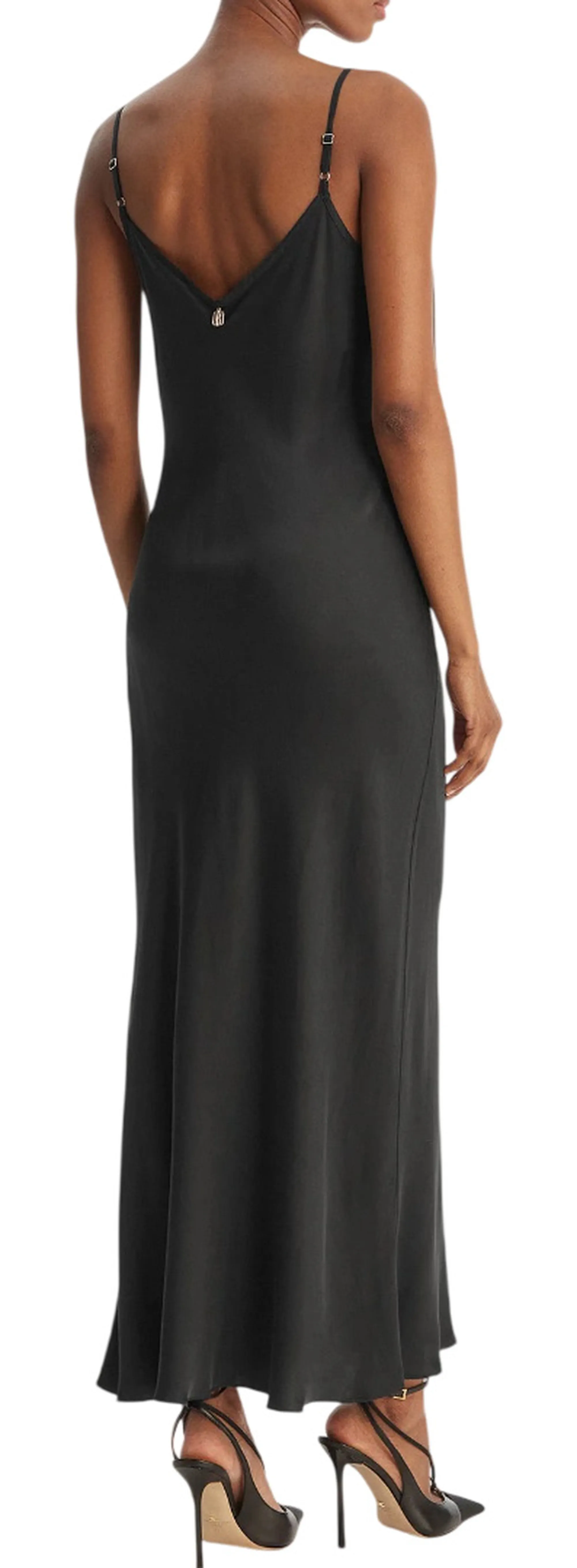 Fracomina B'Viscose Satin Dress' Black Fs26Sd2007W58301 176768