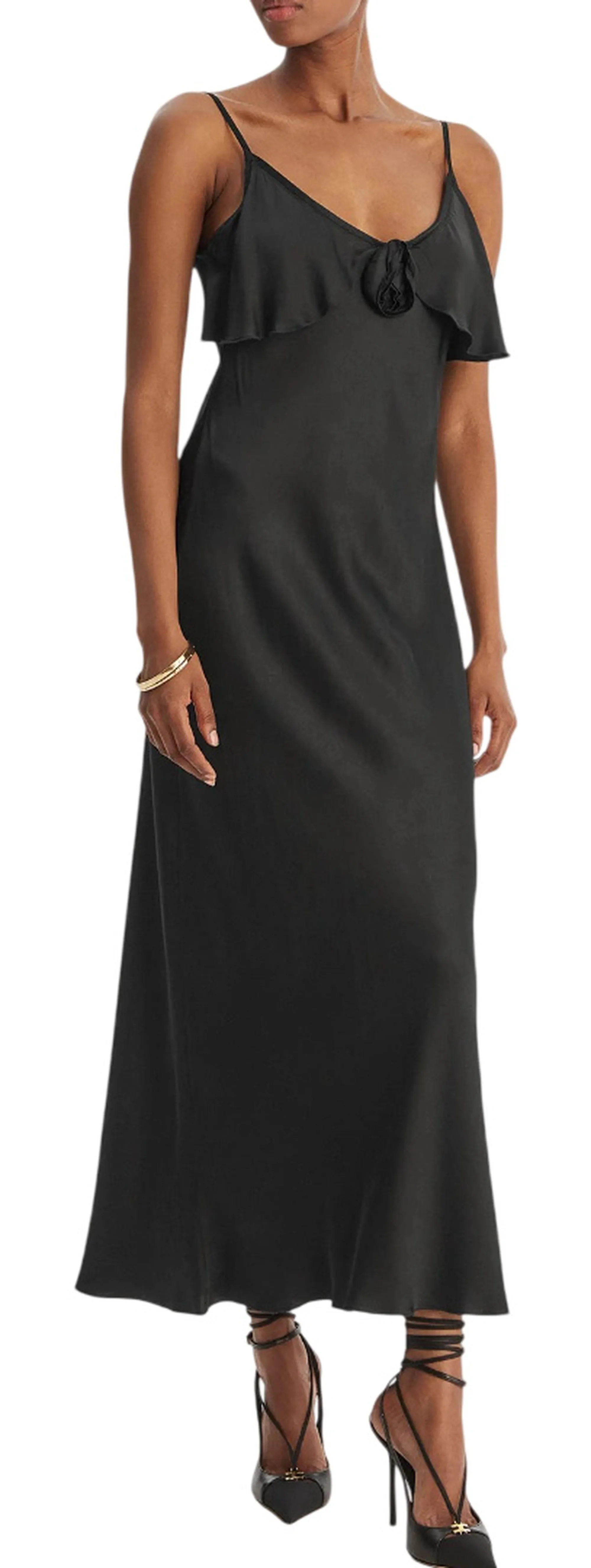 Fracomina B'Viscose Satin Dress' Black Fs26Sd2007W58301 176769