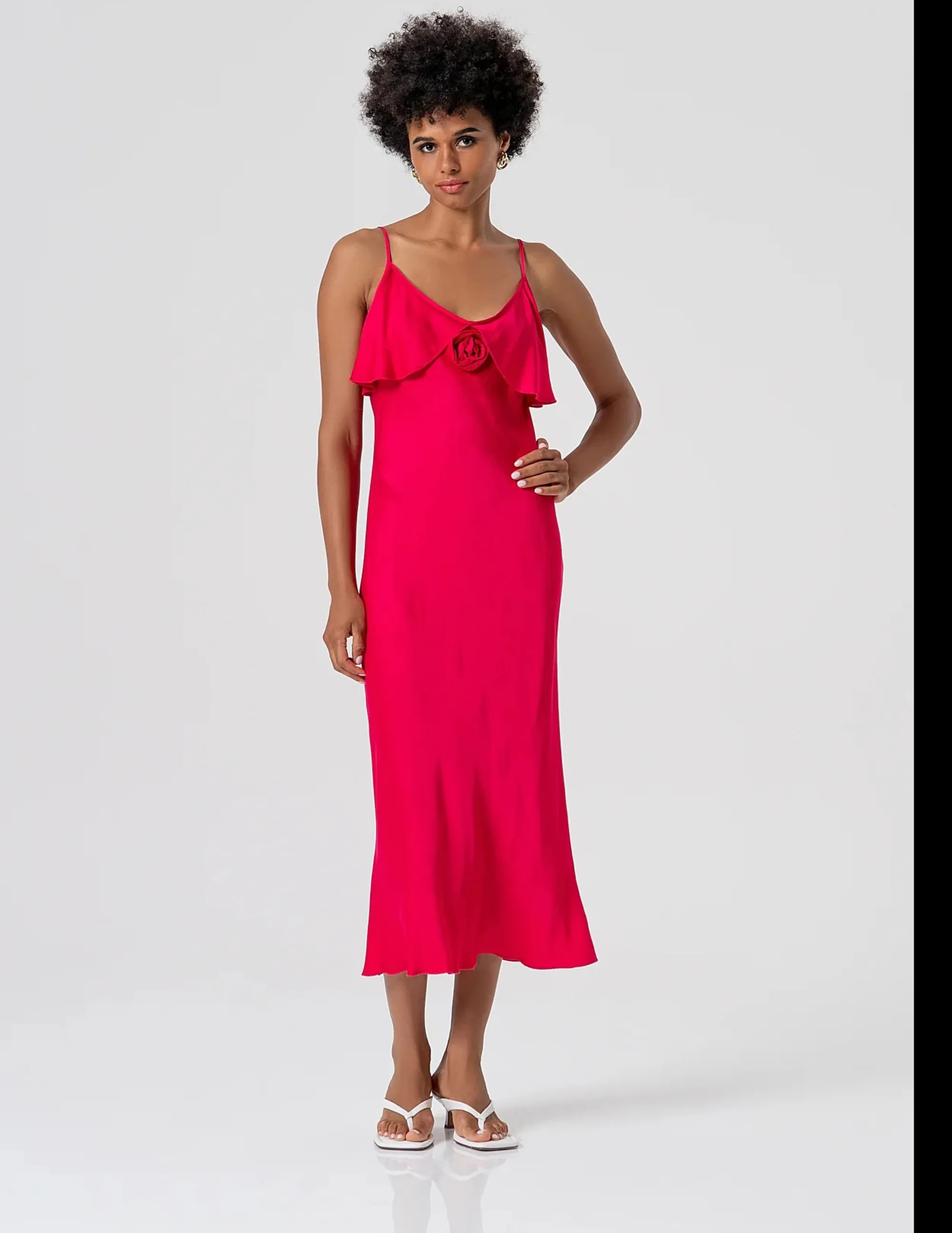 Fracomina Abito In Raso Di Viscosa Rosso Fs26Sd2007W58301 173948