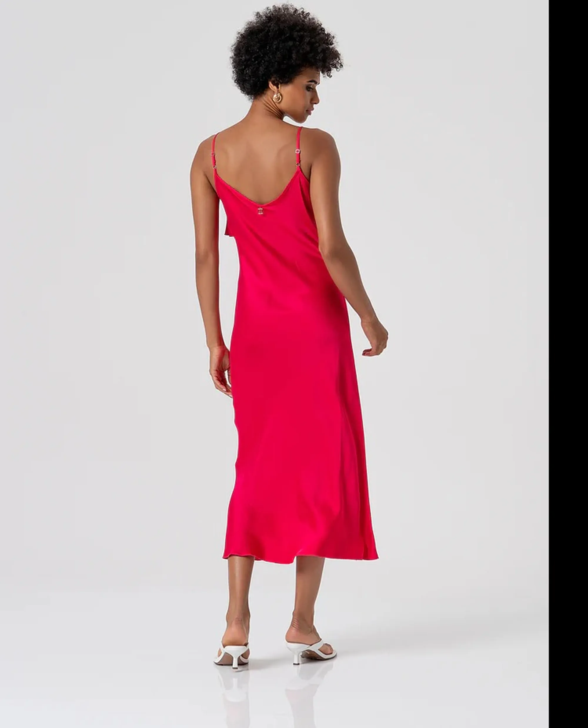 Fracomina Abito In Raso Di Viscosa Rosso Fs26Sd2007W58301 173949