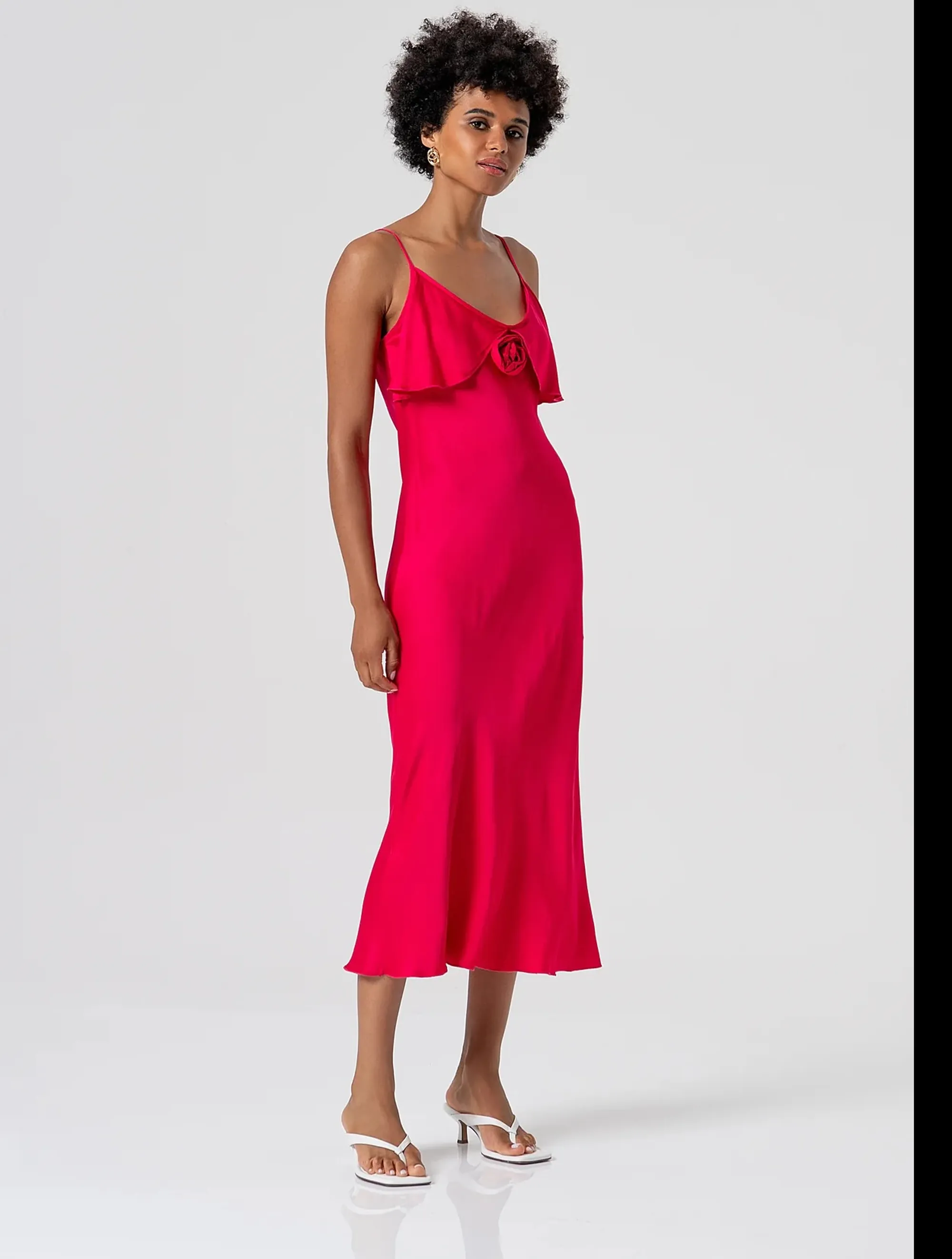 Fracomina Abito In Raso Di Viscosa Rosso Fs26Sd2007W58301 173951